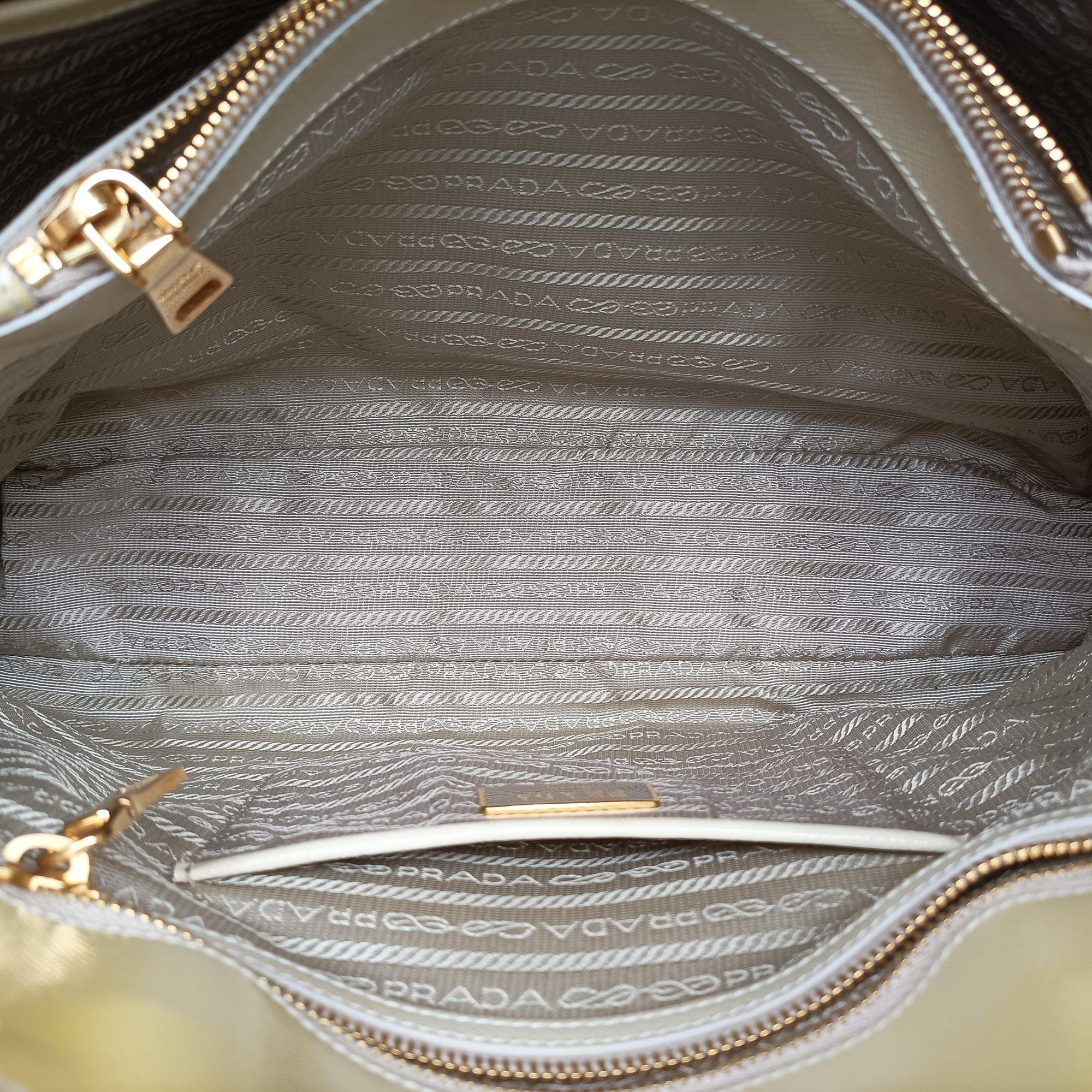 Pre-owned Prada Promenade Yellow SAFFIANO Leather BN2558 handbag | stylenewstar