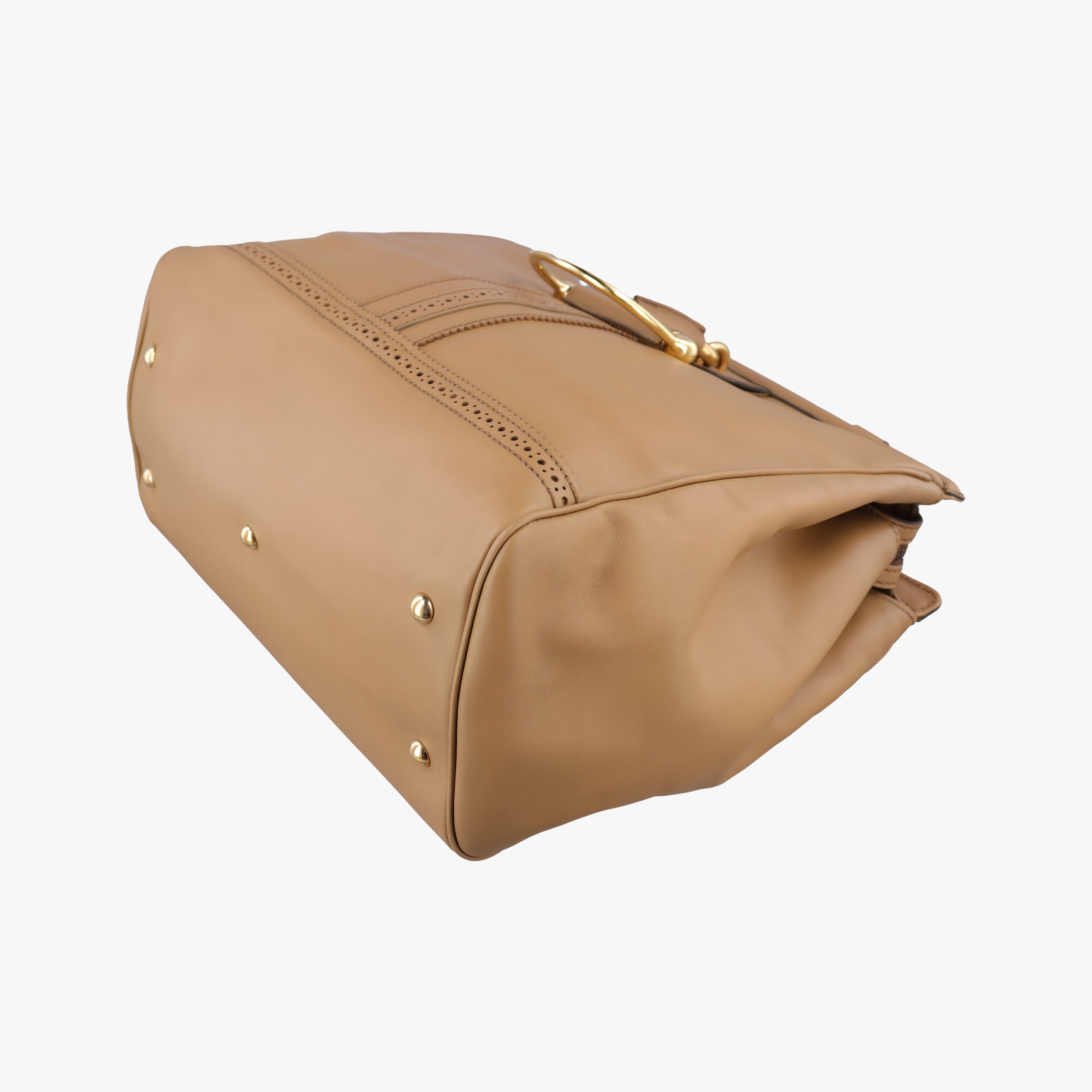 Pre-owned Gucci horse bit Brown leather 296900 handbag | stylenewstar