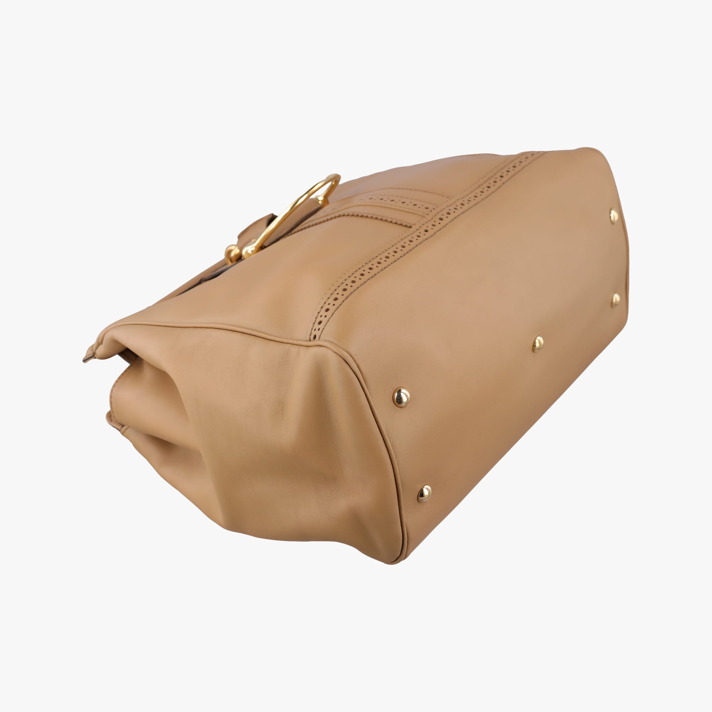 Pre-owned Gucci horse bit Brown leather 296900 handbag | stylenewstar