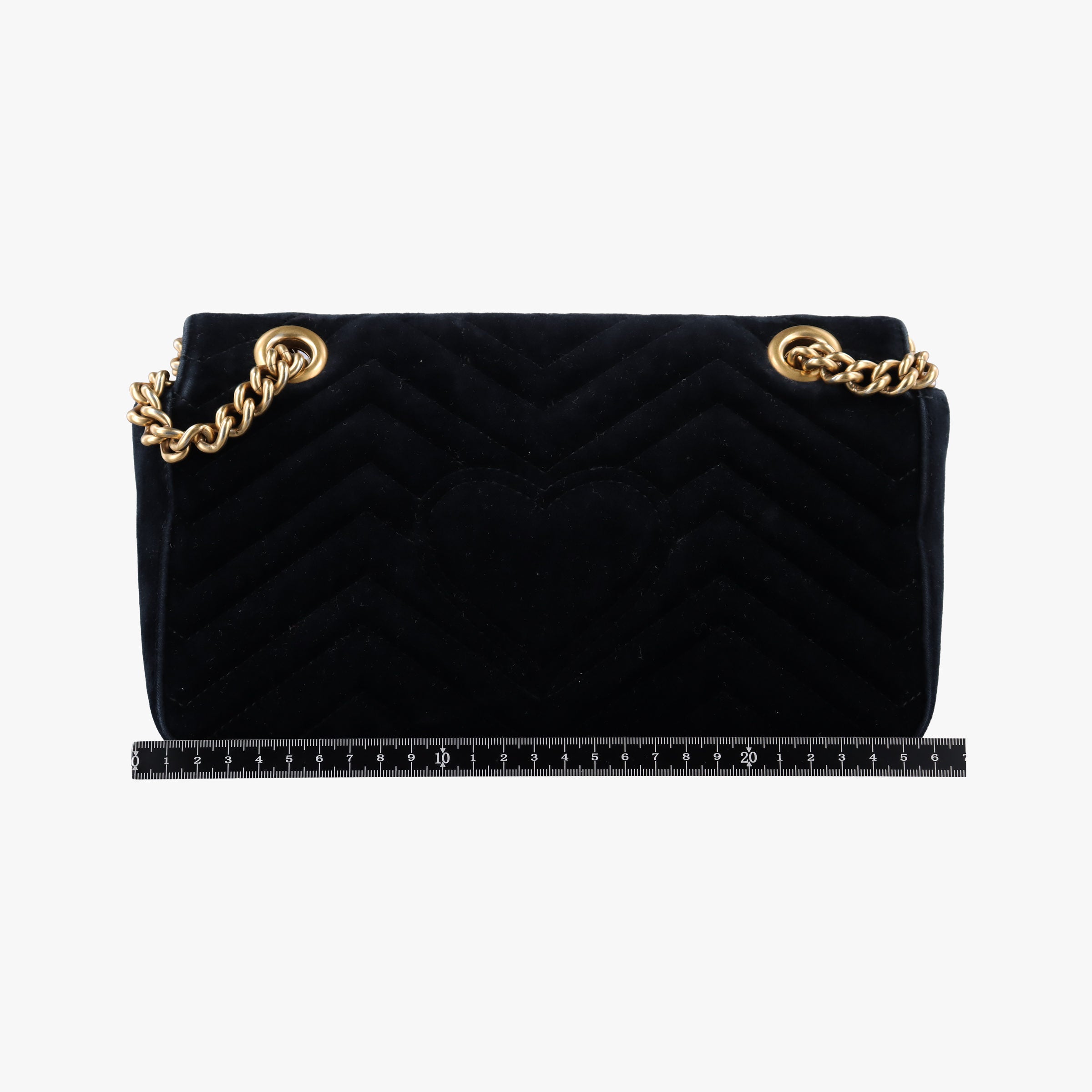 Pre-owned Gucci GG Marmont Black velour 443497 shoulderbag | stylenewstar