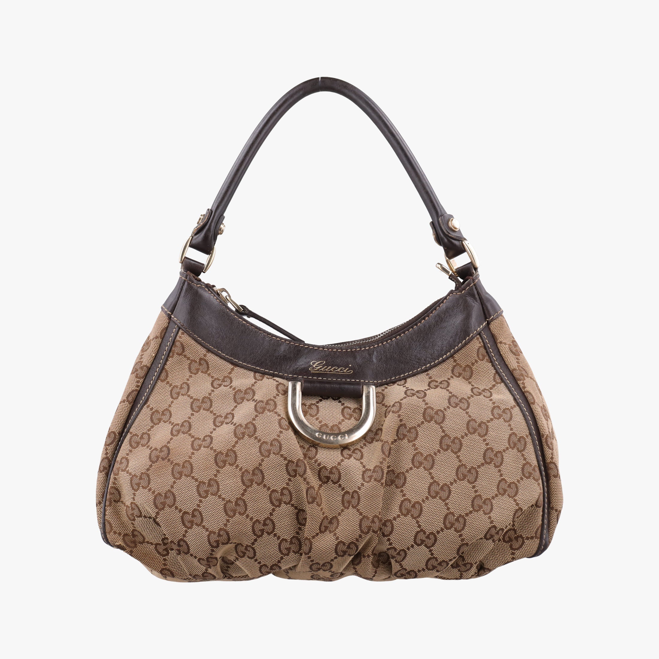 Secondhand Gucci Abbey D-ring Hobo Brown Leather×canvas 190525 shoulderbag | stylenewstar