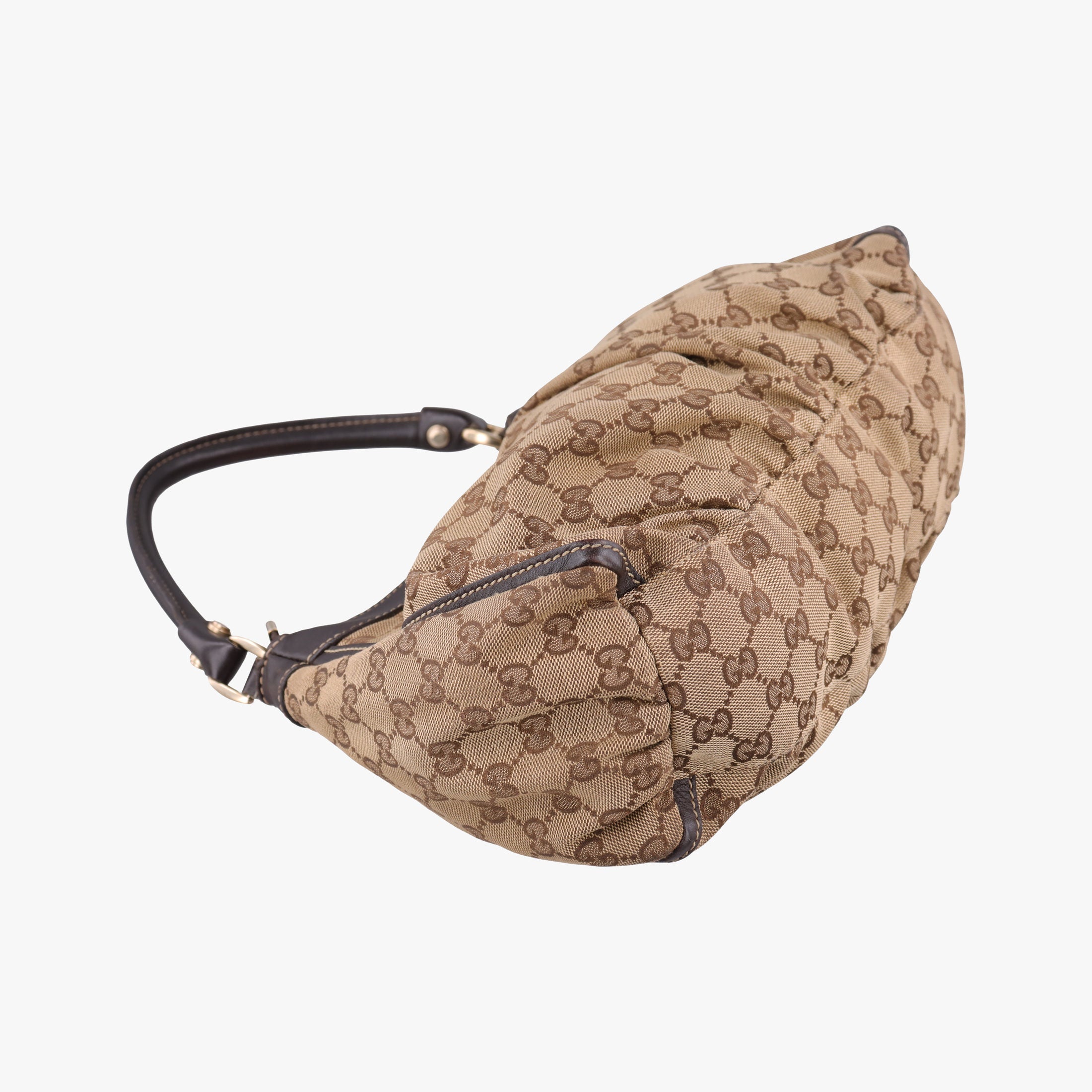 Secondhand Gucci Abbey D-ring Hobo Brown Leather×canvas 190525 shoulderbag | stylenewstar