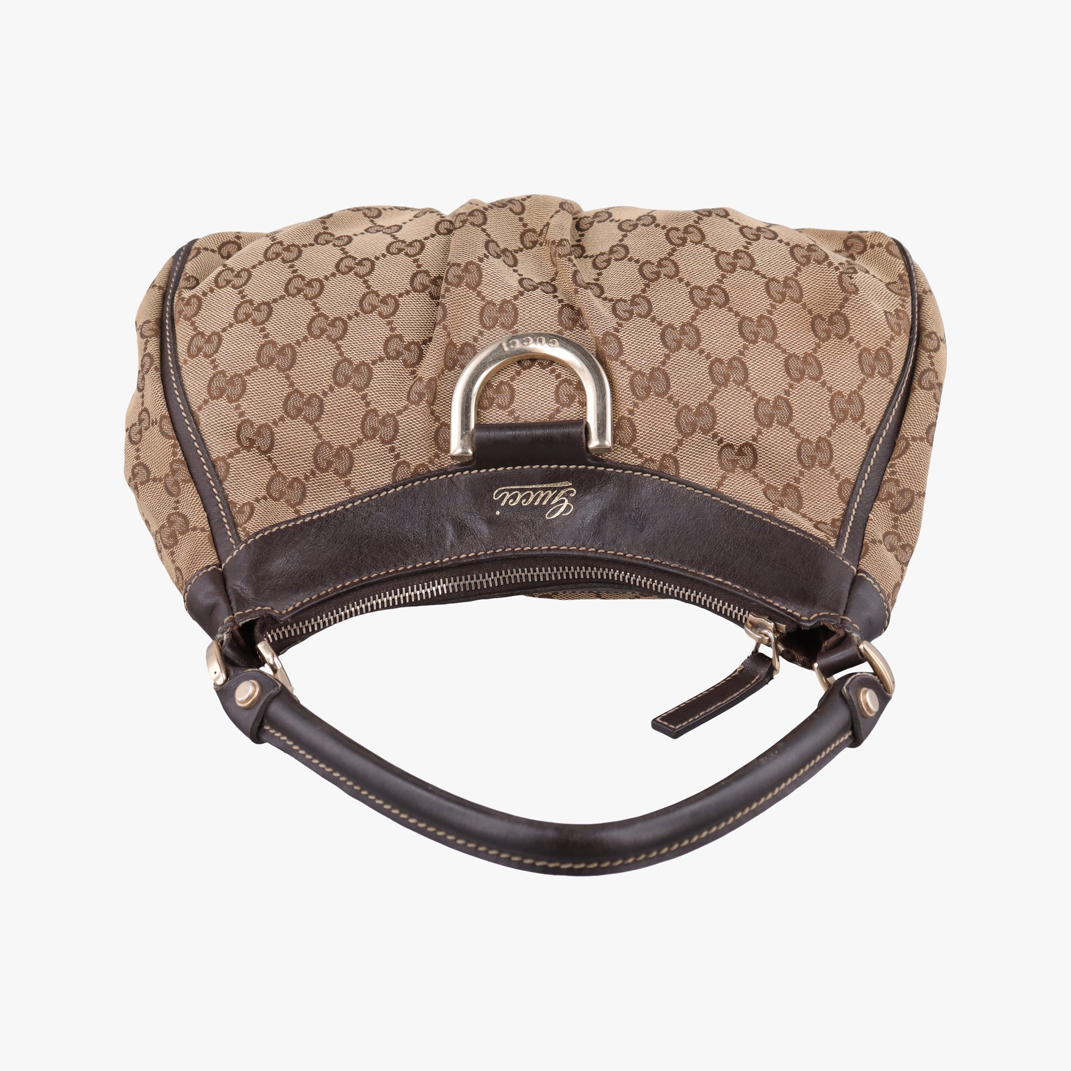 Secondhand Gucci Abbey D-ring Hobo Brown Leather×canvas 190525 shoulderbag | stylenewstar