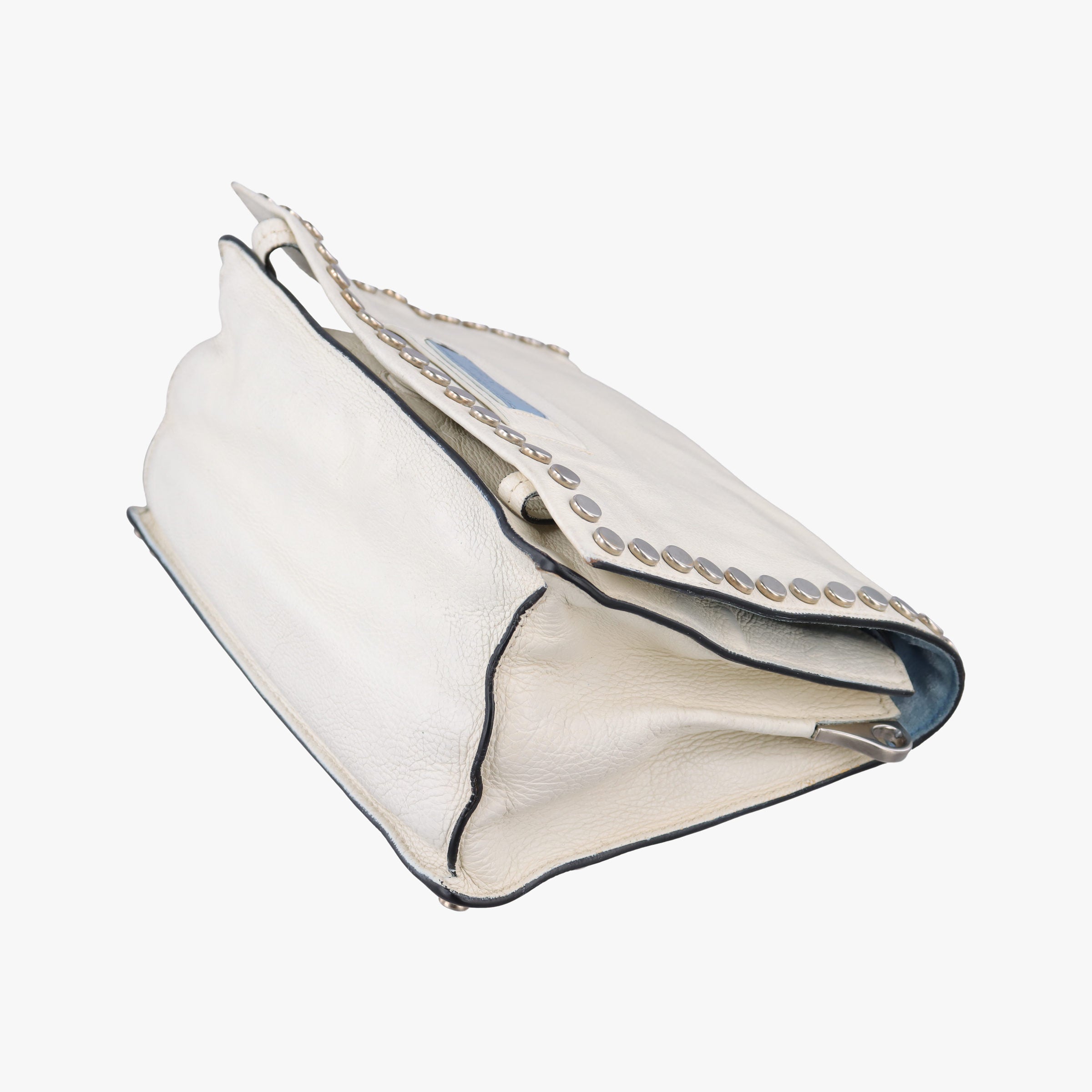 Pre-owned Prada Etiquette White Leather 1BD082 shoulderbag | stylenewstar
