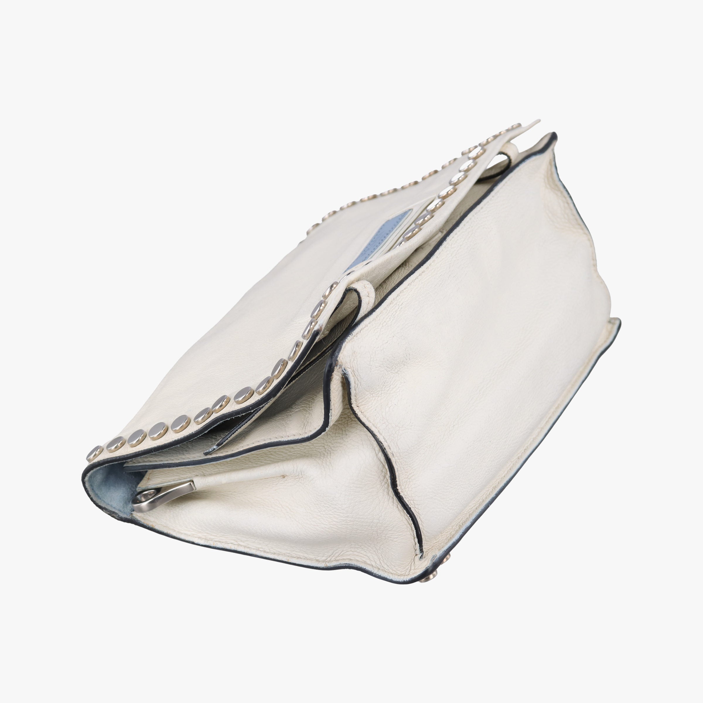 Pre-owned Prada Etiquette White Leather 1BD082 shoulderbag | stylenewstar
