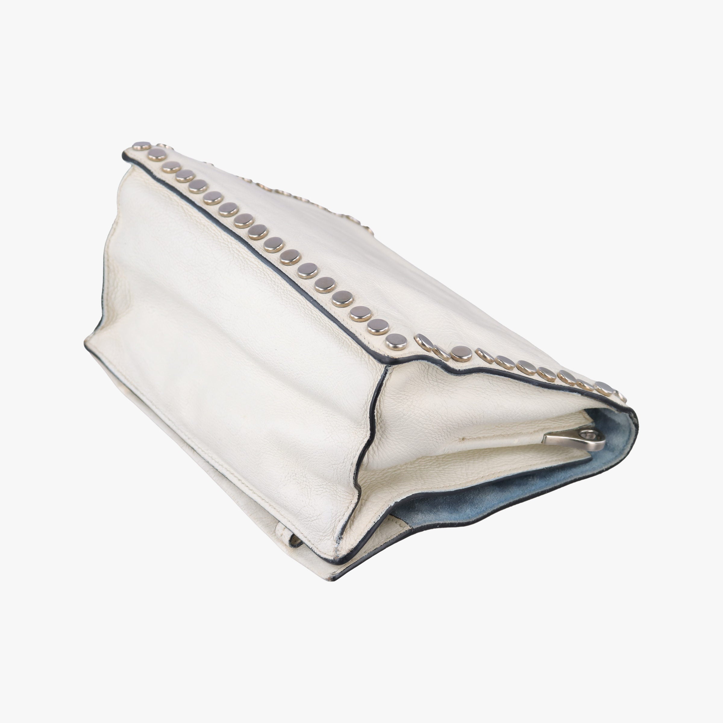 Pre-owned Prada Etiquette White Leather 1BD082 shoulderbag | stylenewstar