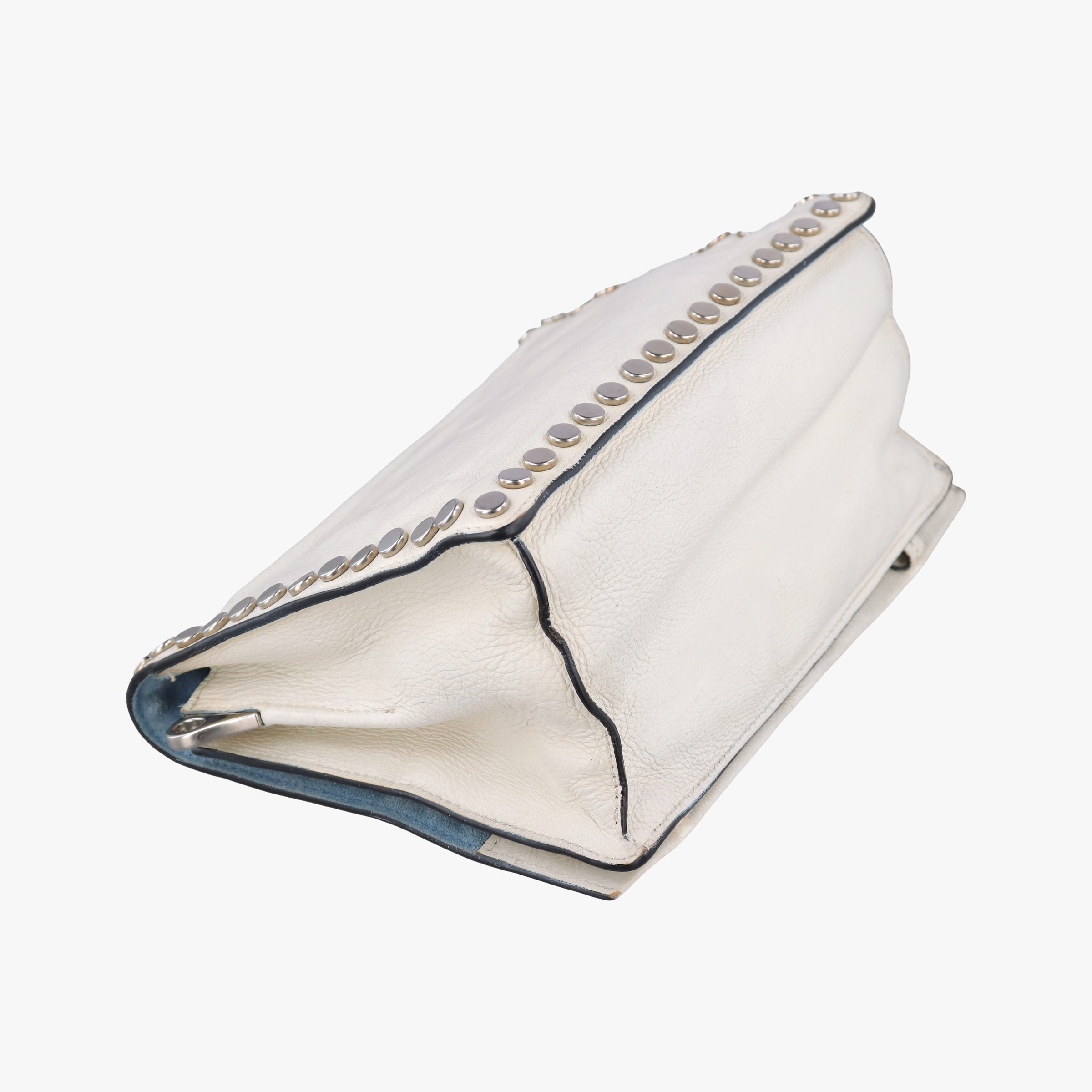 Pre-owned Prada Etiquette White Leather 1BD082 shoulderbag | stylenewstar