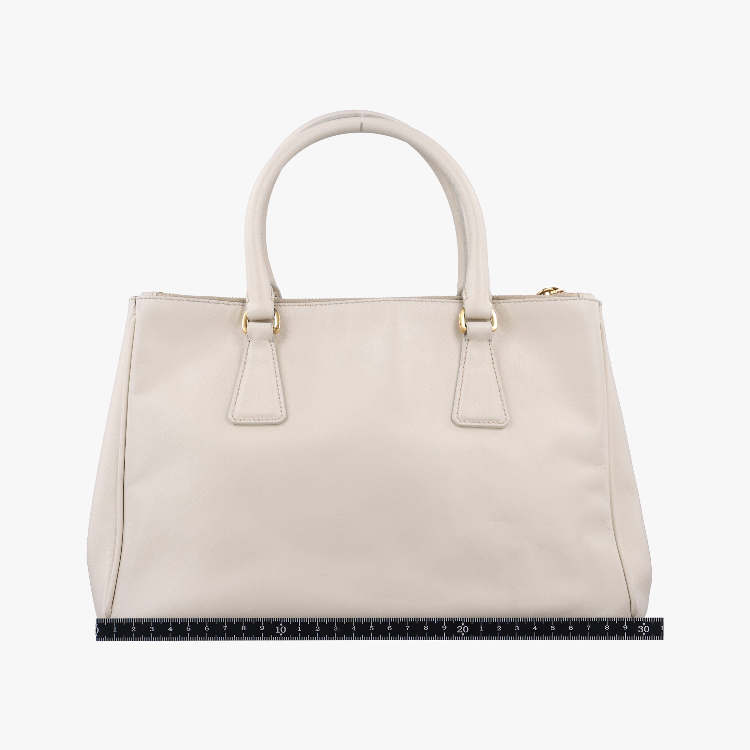 Pre-owned Prada Galleria White SAFFIANO Leather BN1801 shoulderbag | stylenewstar