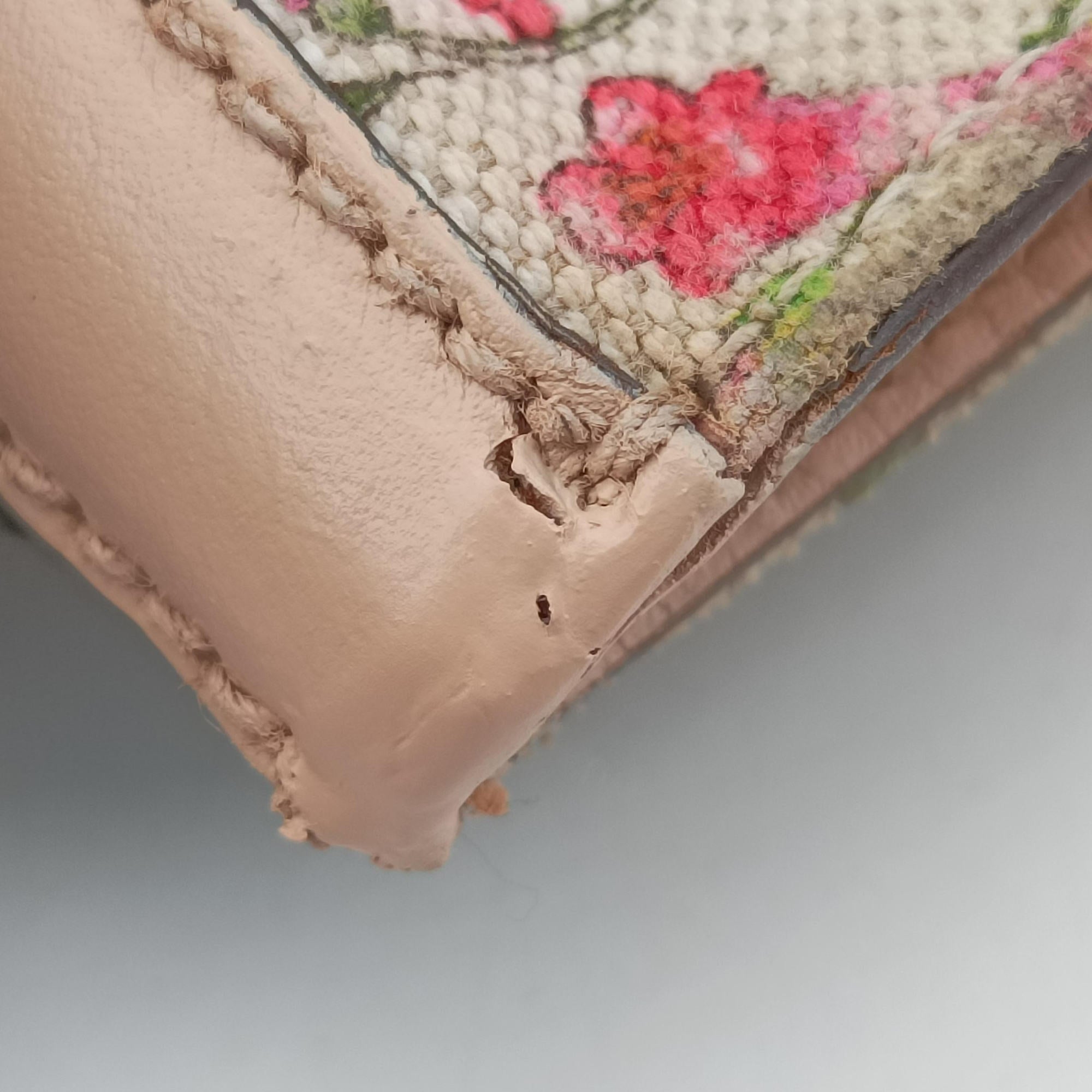 Pre-owned Gucci Horsebit Medium Hasler Ivory×Pink×Multicolor canvas×leather 137385 handbag | stylenewstar