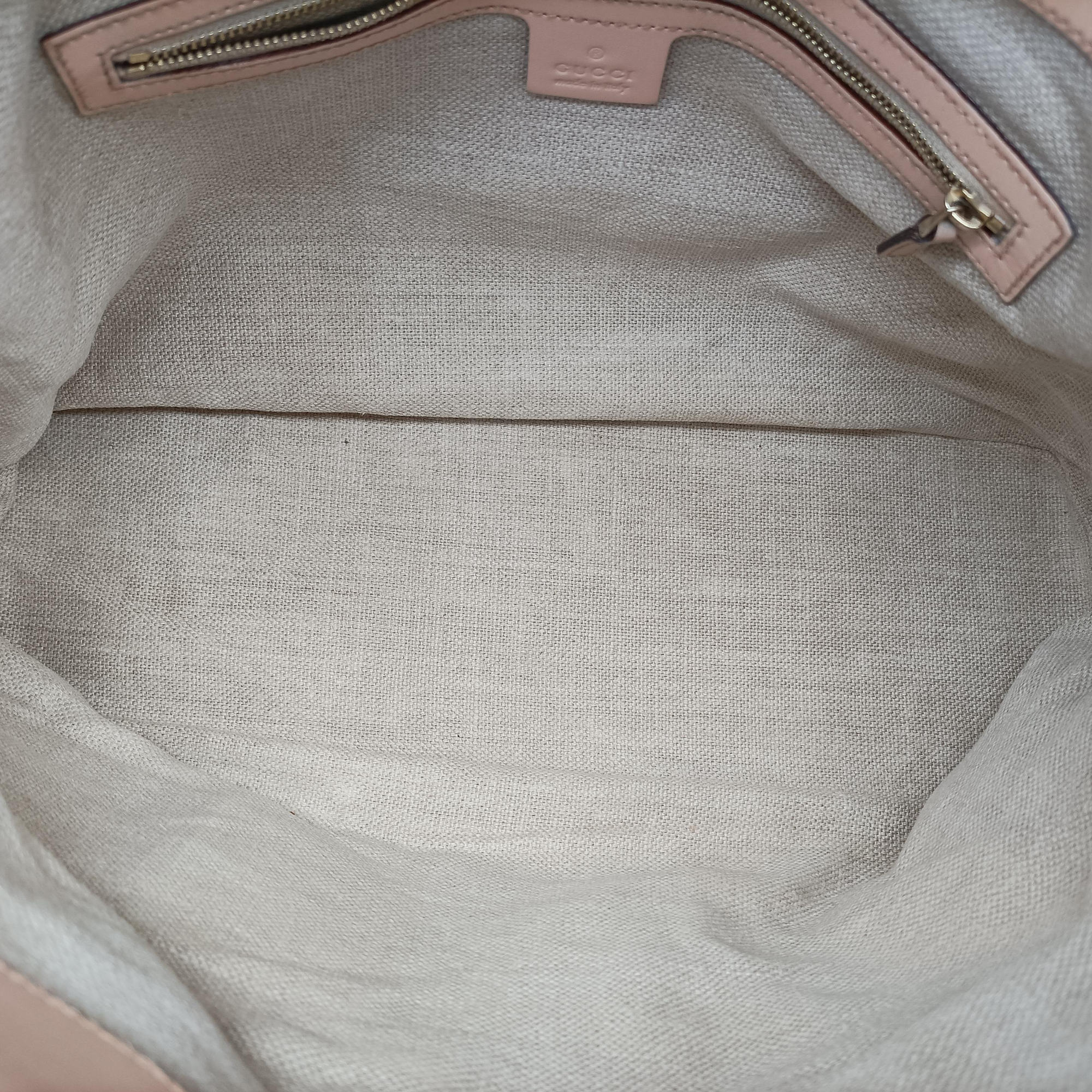 Pre-owned Gucci Horsebit Medium Hasler Ivory×Pink×Multicolor canvas×leather 137385 handbag | stylenewstar
