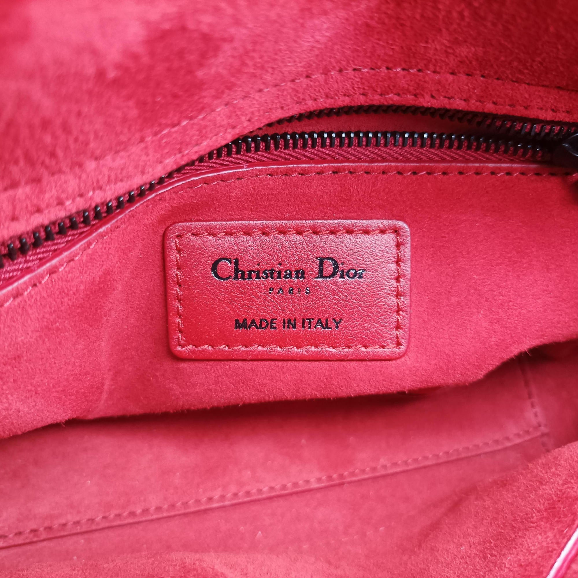 Secondhand Christian Dior Lady Dior Red Leather  shoulderbag | stylenewstar