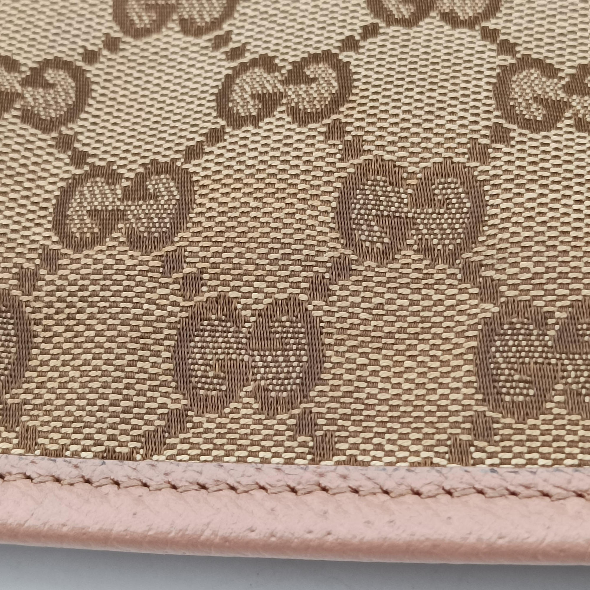 Vintage Gucci Bree Beige×pink Canvas×Leather 323671 handbag | stylenewstar