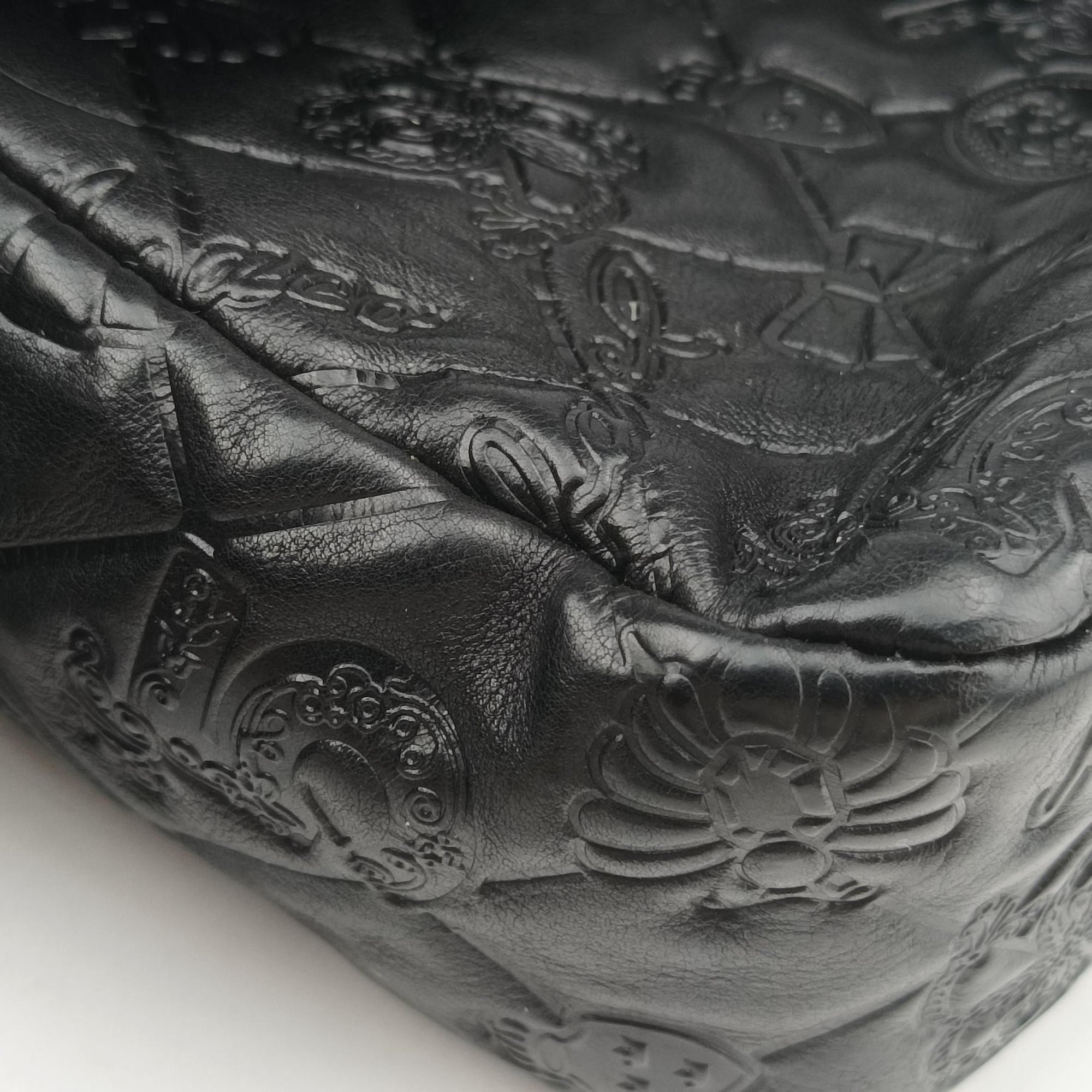 Pre-owned Chanel Matelasse coco mark Black lambskin A49756 shoulderbag | stylenewstar