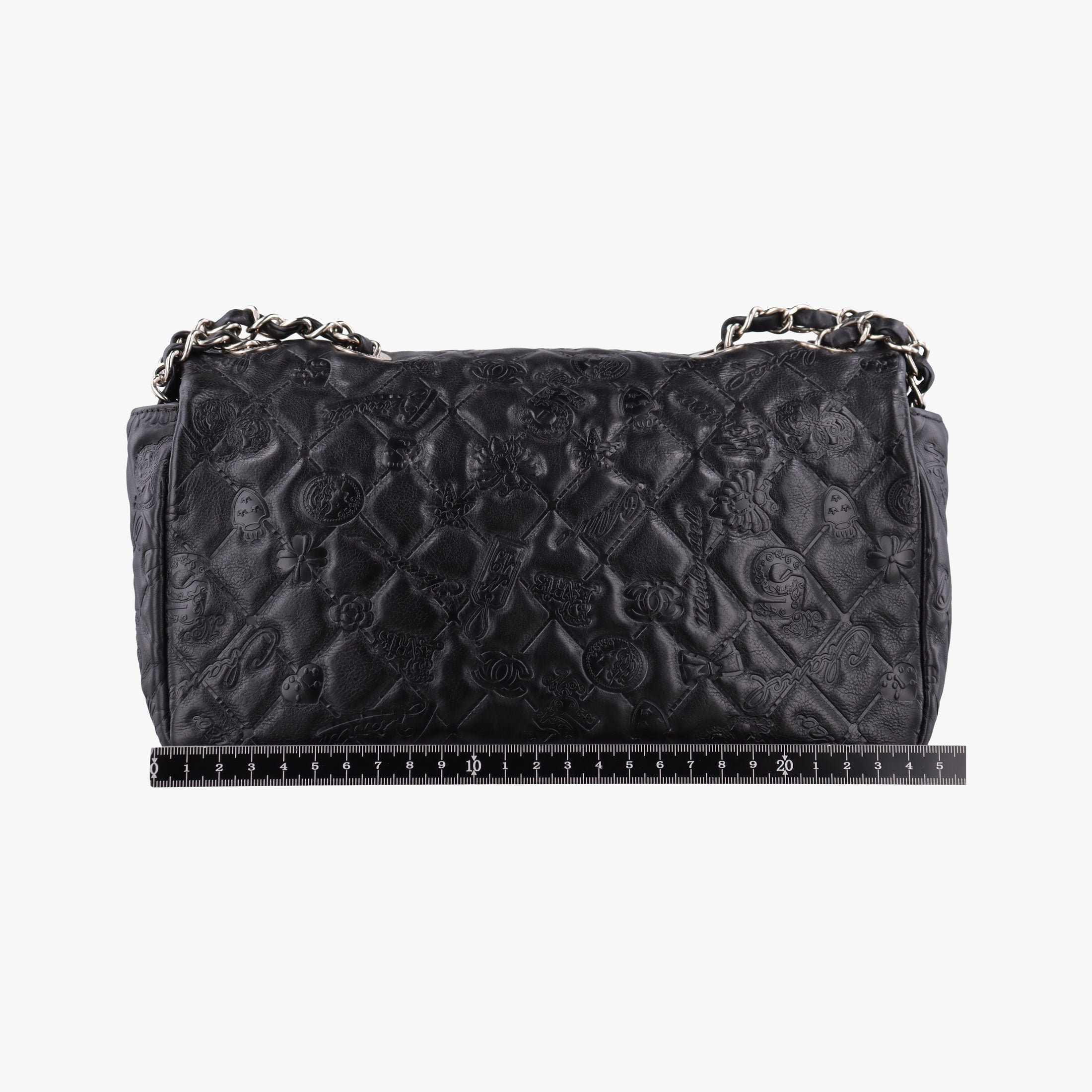 Pre-owned Chanel Matelasse coco mark Black lambskin A49756 shoulderbag | stylenewstar