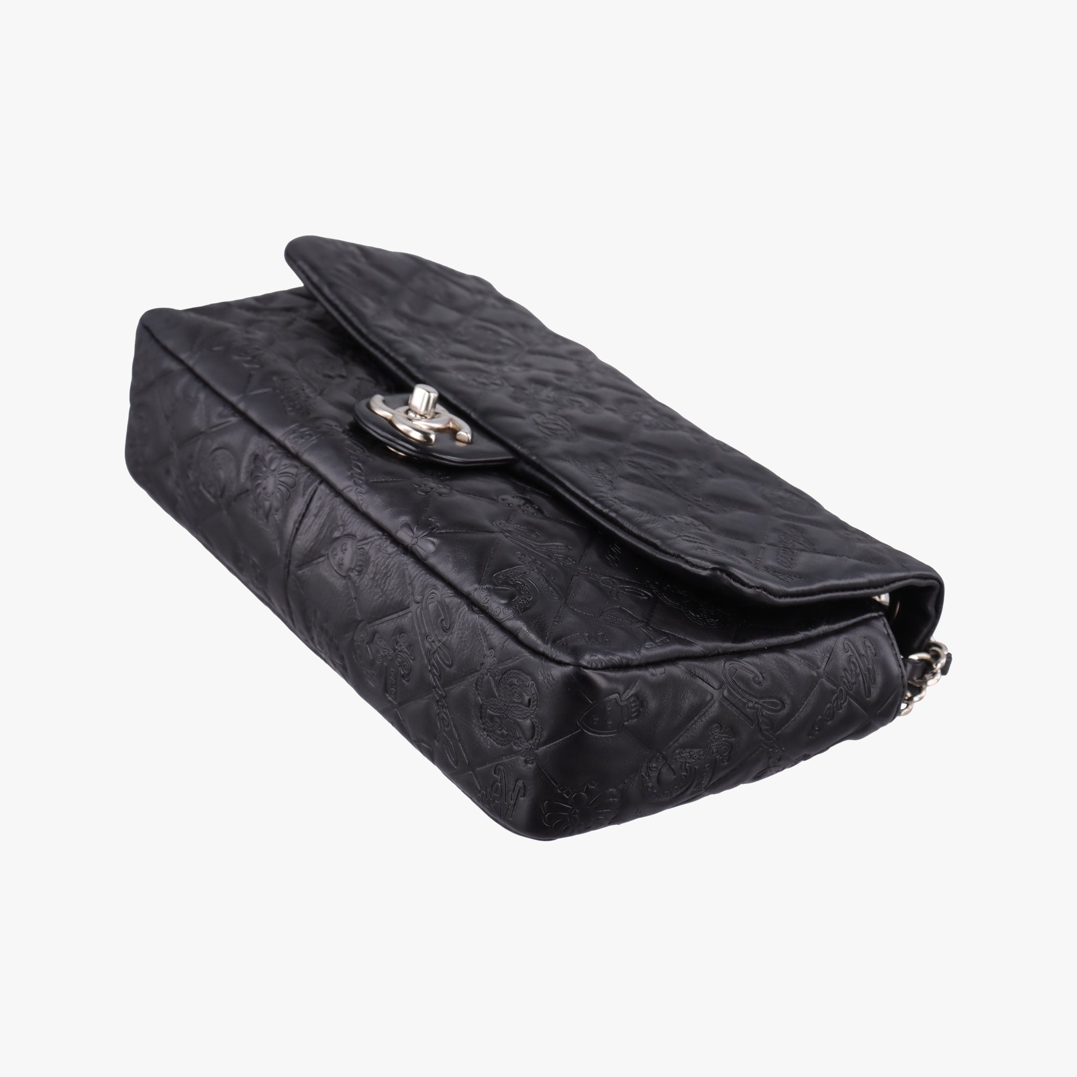 Pre-owned Chanel Matelasse coco mark Black lambskin A49756 shoulderbag | stylenewstar