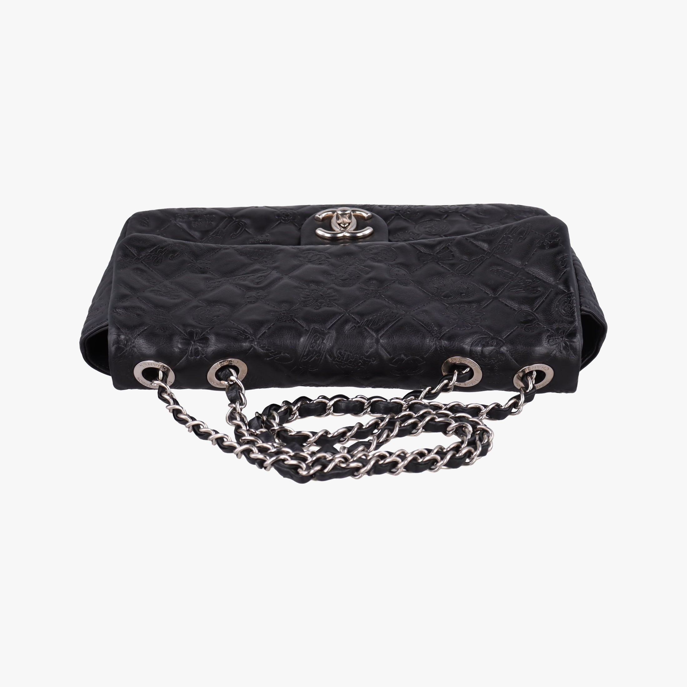 Pre-owned Chanel Matelasse coco mark Black lambskin A49756 shoulderbag | stylenewstar