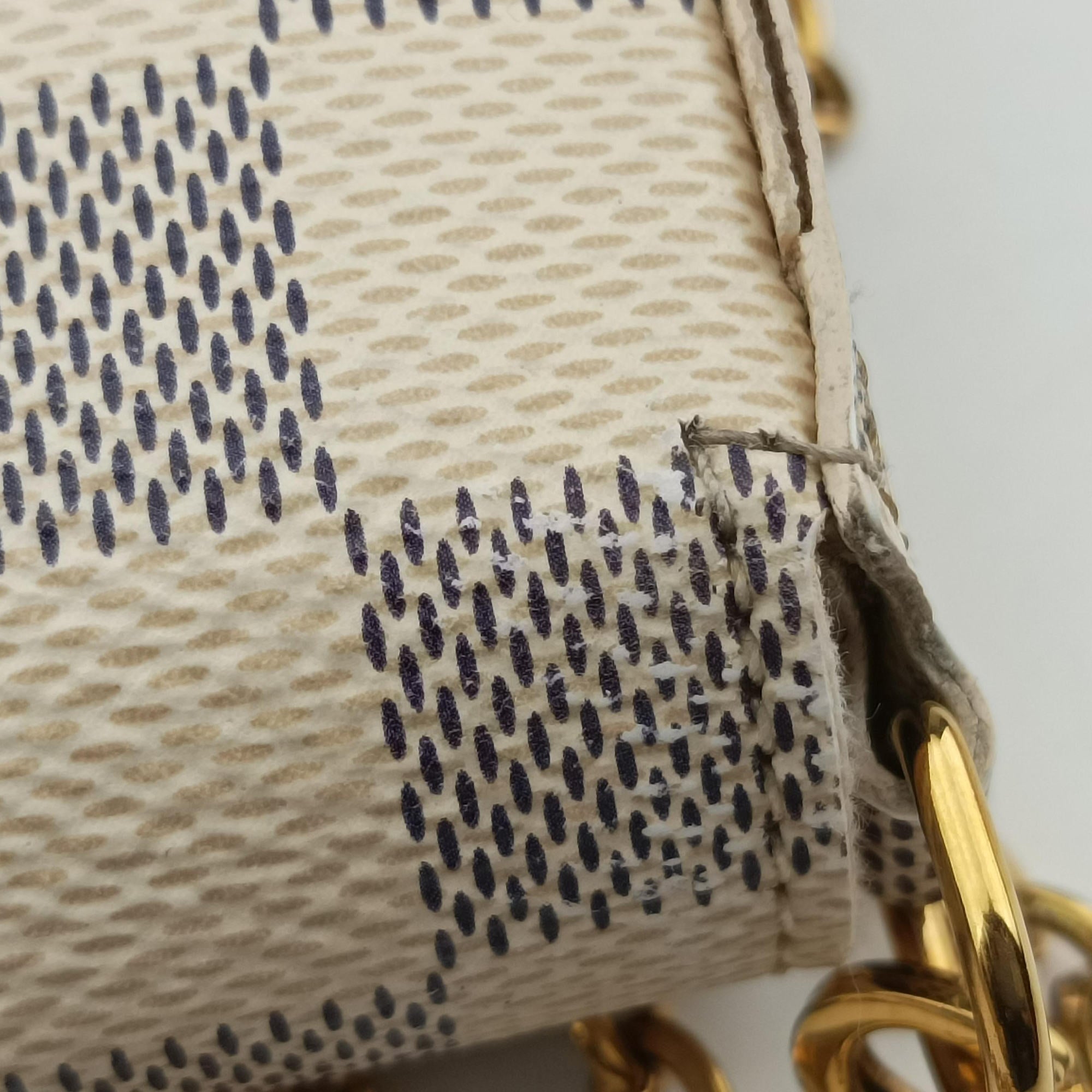 Pre-owned Louis Vuitton Pochette Felicie Azur Damier Canvas N63106 shoulderbag | stylenewstar