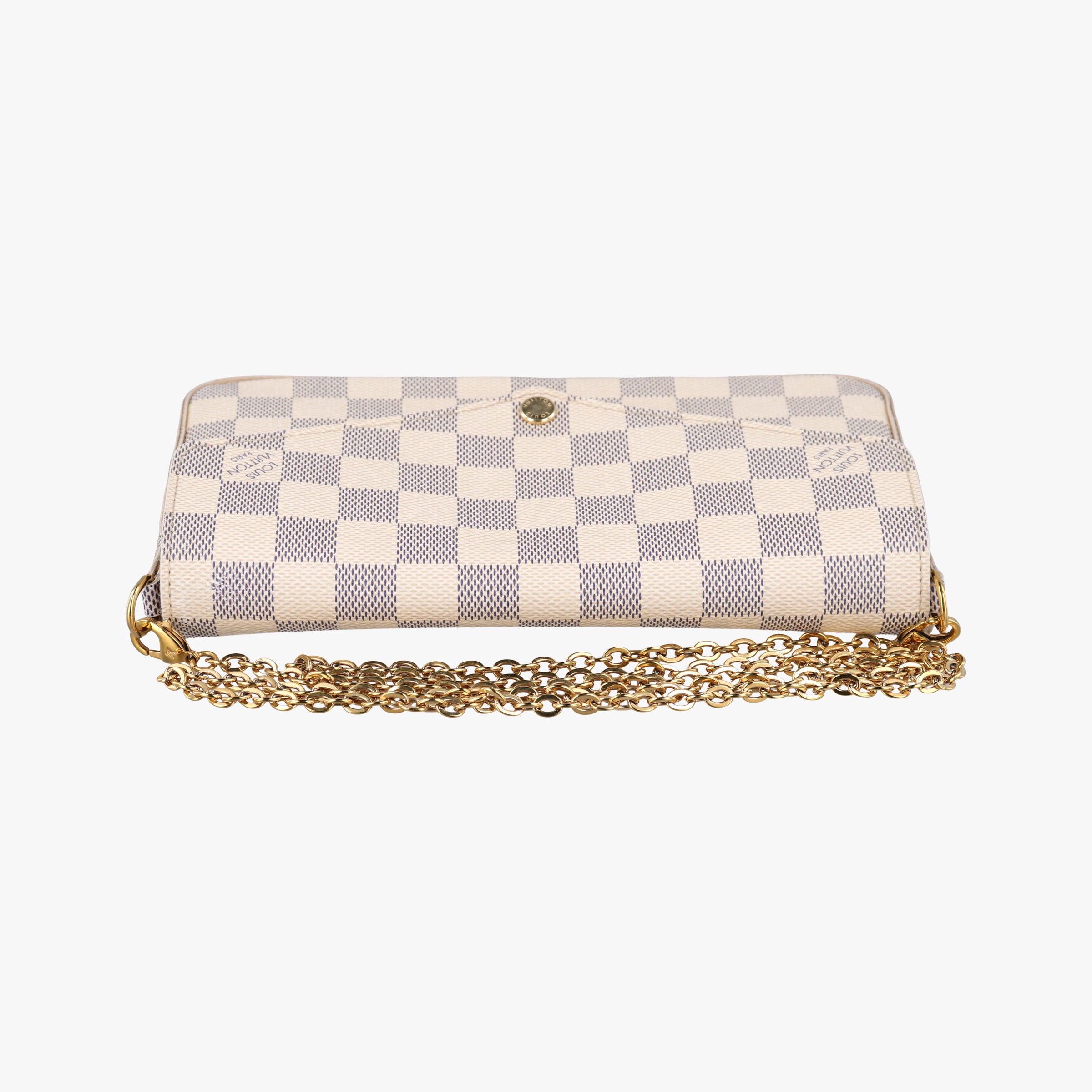 Pre-owned Louis Vuitton Pochette Felicie Azur Damier Canvas N63106 shoulderbag | stylenewstar