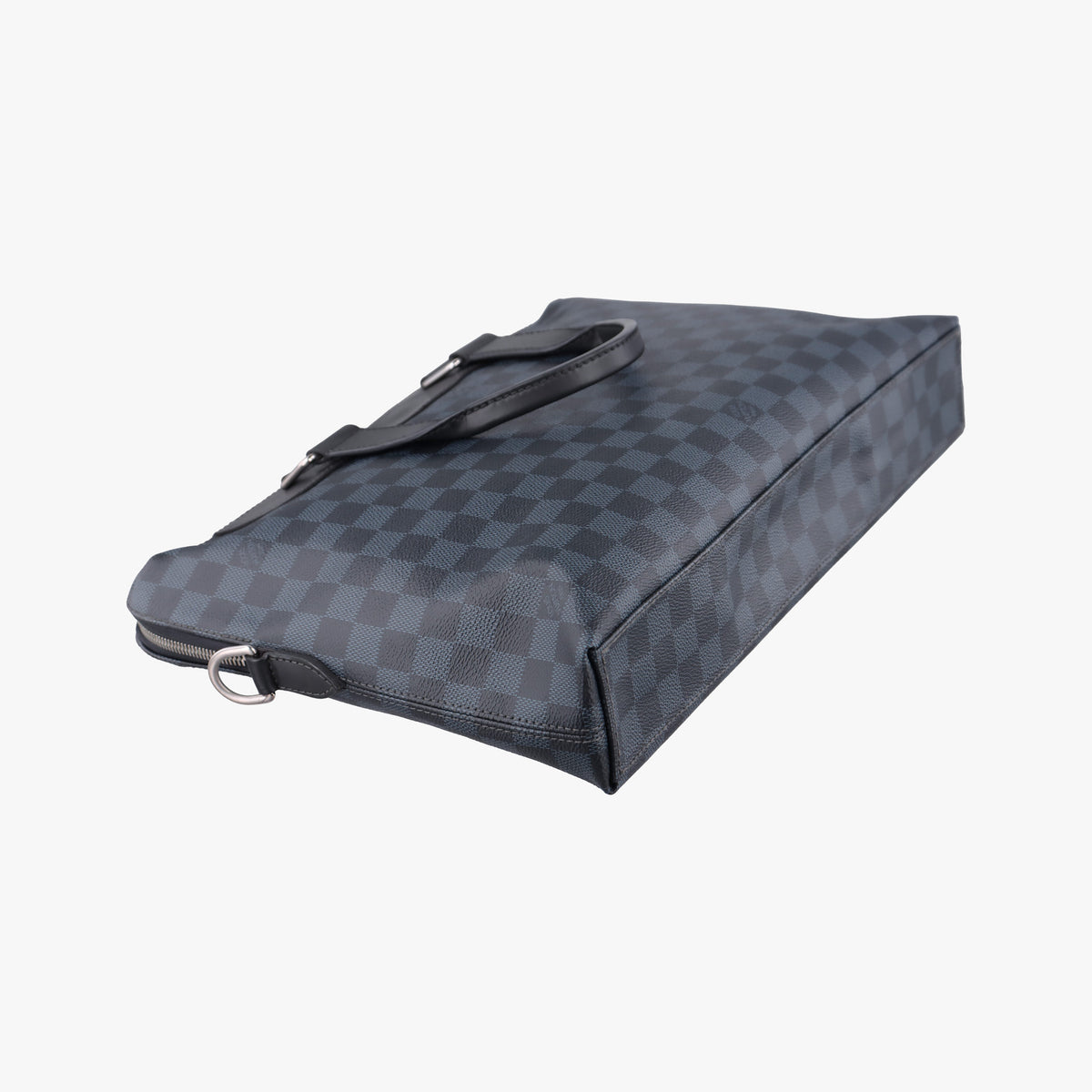 Pre-owned Louis Vuitton Porte-Documents Jour Black×Navy Damier Cobalt N42241 handbag | stylenewstar