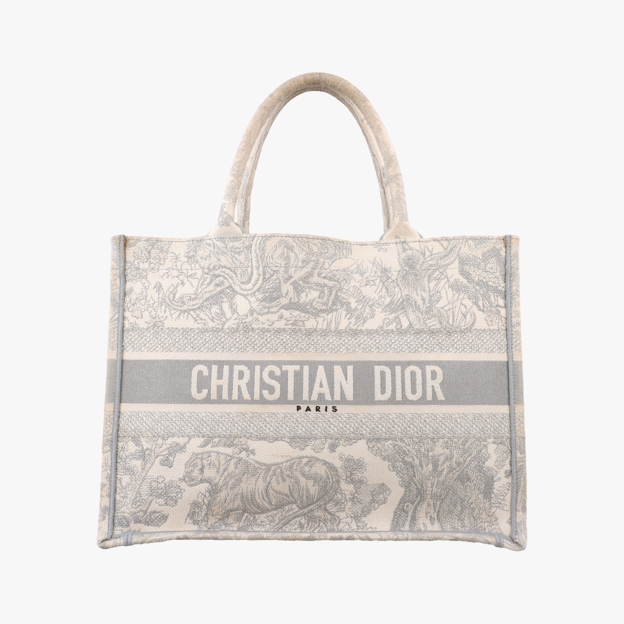 Vintage Christian Dior Toile de Jouy Grey canvas  handbag | stylenewstar
