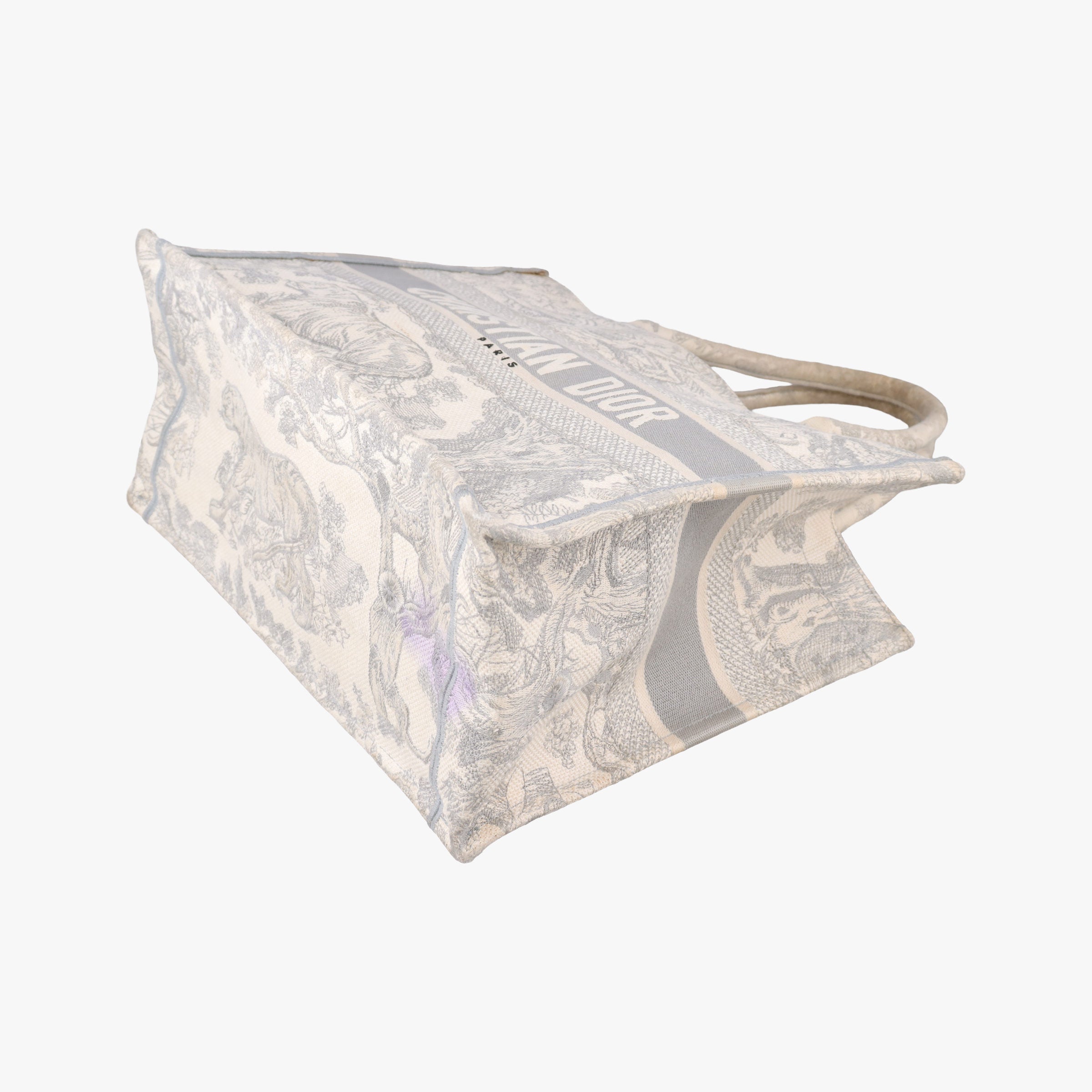 Vintage Christian Dior Toile de Jouy Grey canvas  handbag | stylenewstar