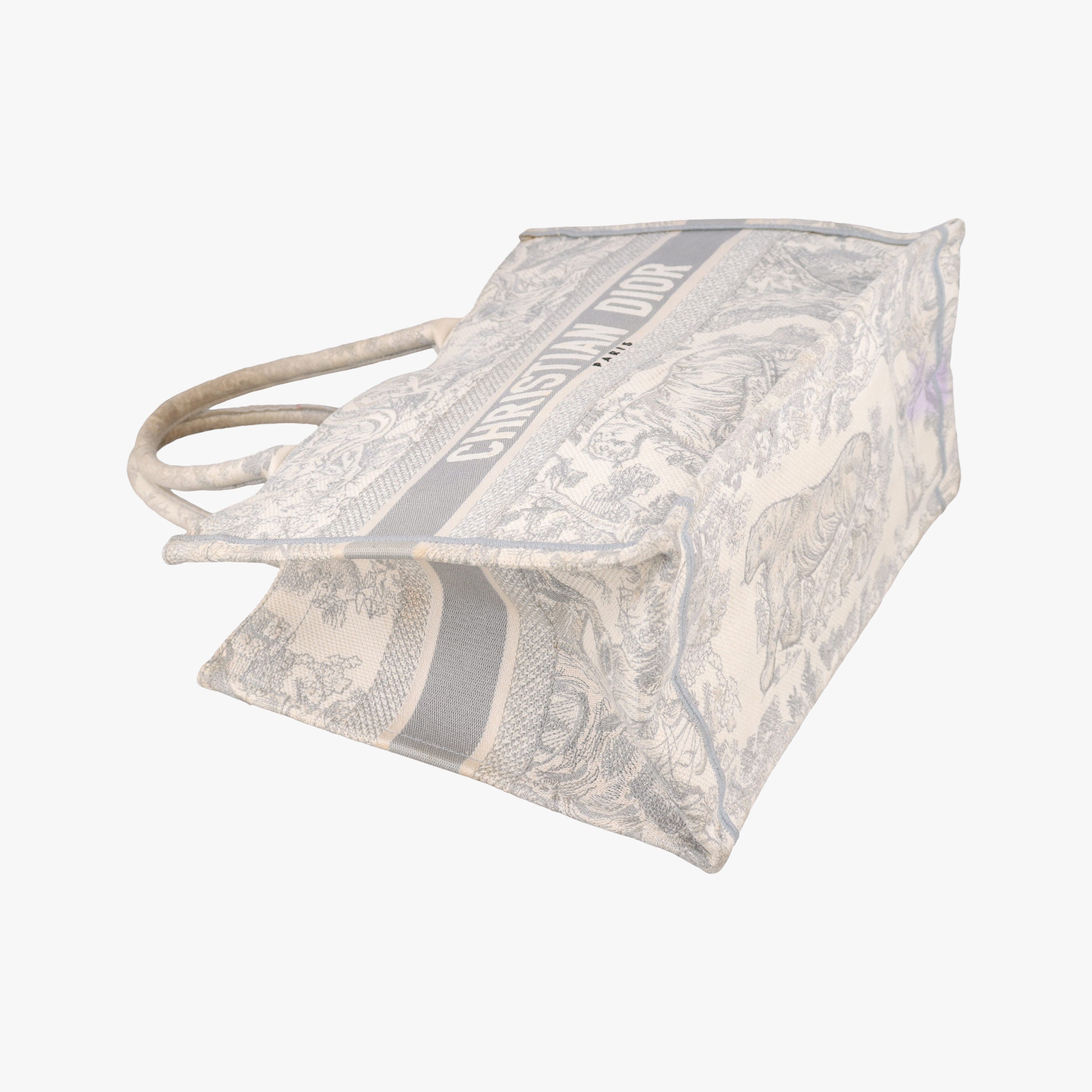 Vintage Christian Dior Toile de Jouy Grey canvas  handbag | stylenewstar