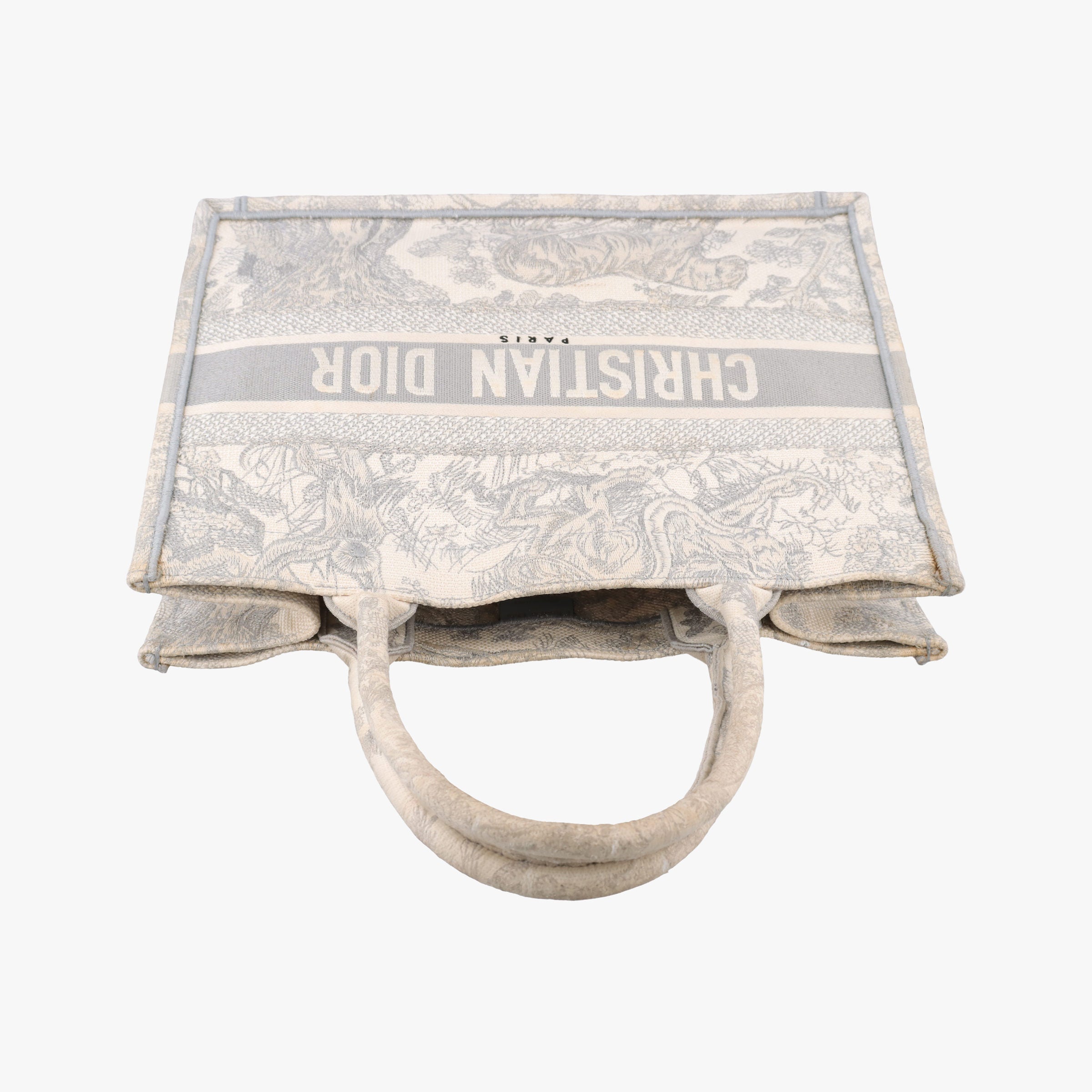 Vintage Christian Dior Toile de Jouy Grey canvas  handbag | stylenewstar