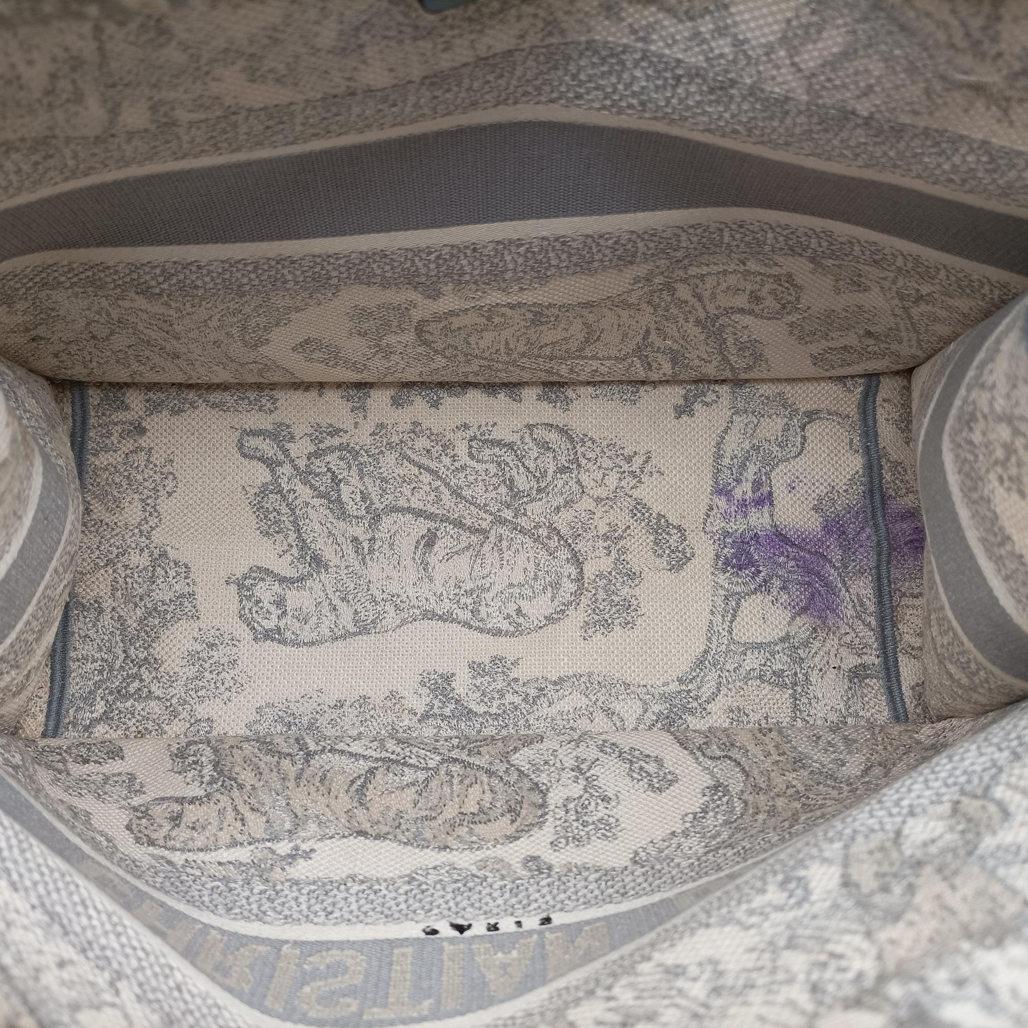 Vintage Christian Dior Toile de Jouy Grey canvas  handbag | stylenewstar