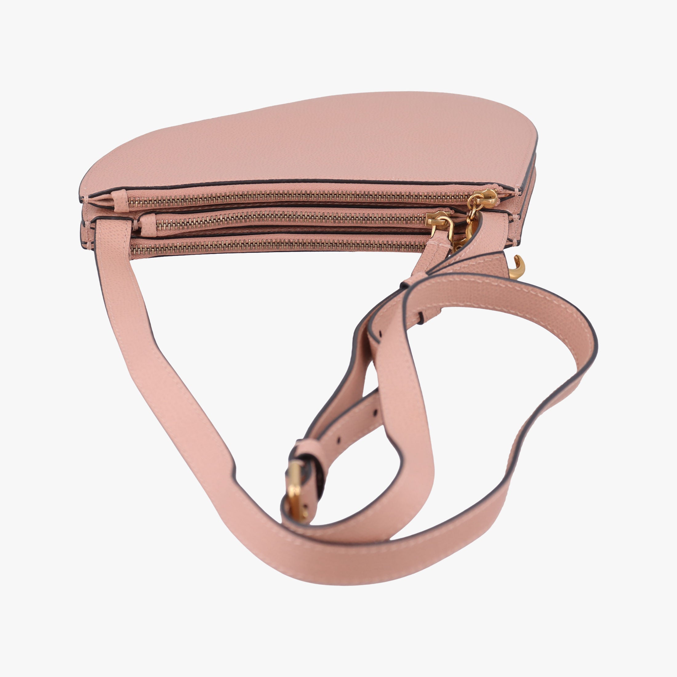 Pre-owned Christian Dior Saddle Pink Leather  shoulderbag | stylenewstar