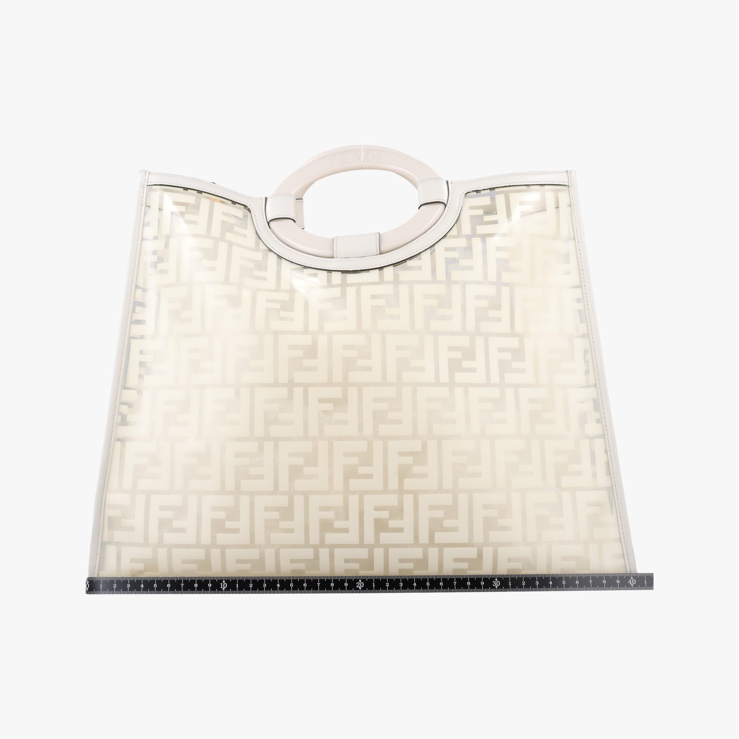 Secondhand Fendi Runaway Shopper White PVC coated canvas 8BH360 shoulderbag | stylenewstar
