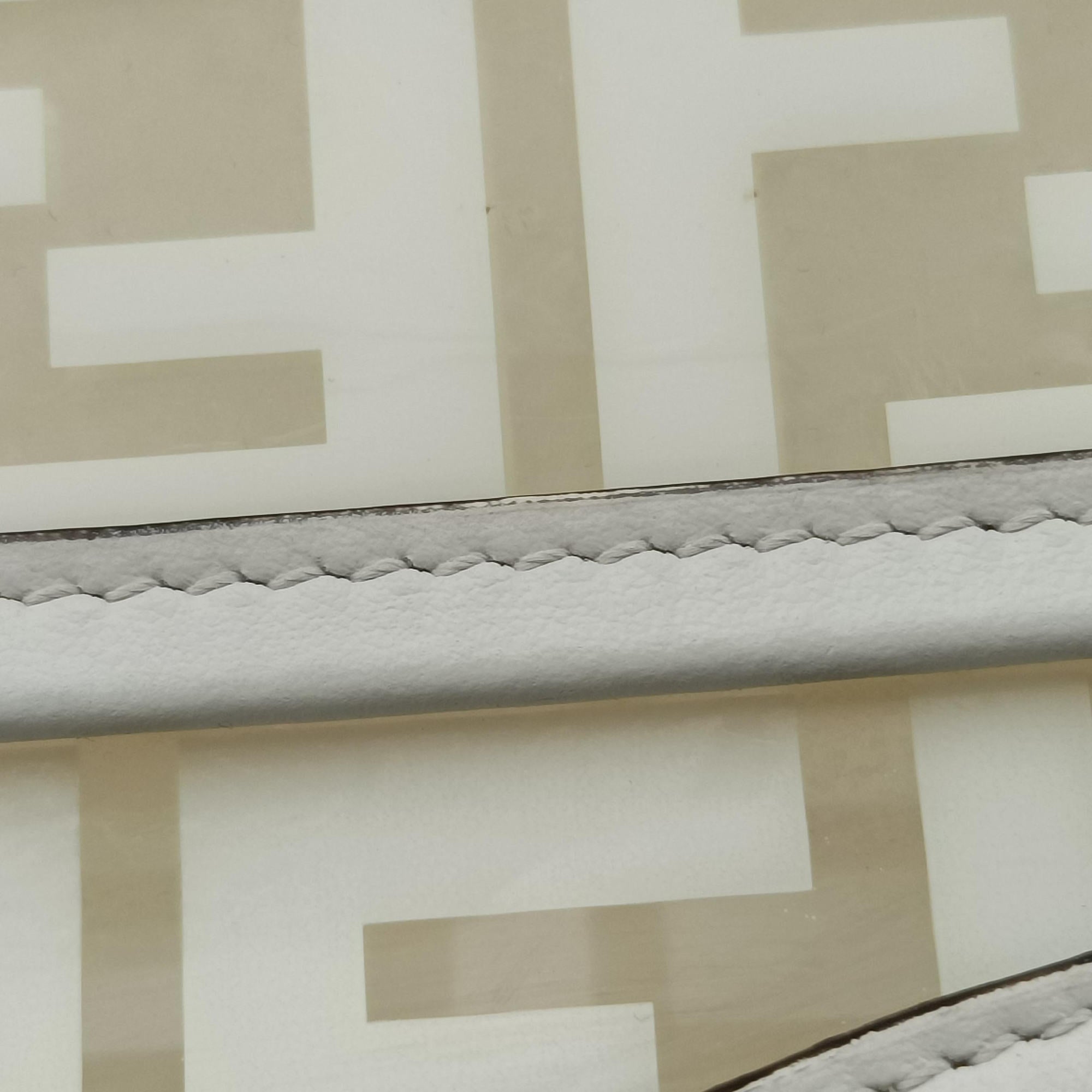 Secondhand Fendi Runaway Shopper White PVC coated canvas 8BH360 shoulderbag | stylenewstar