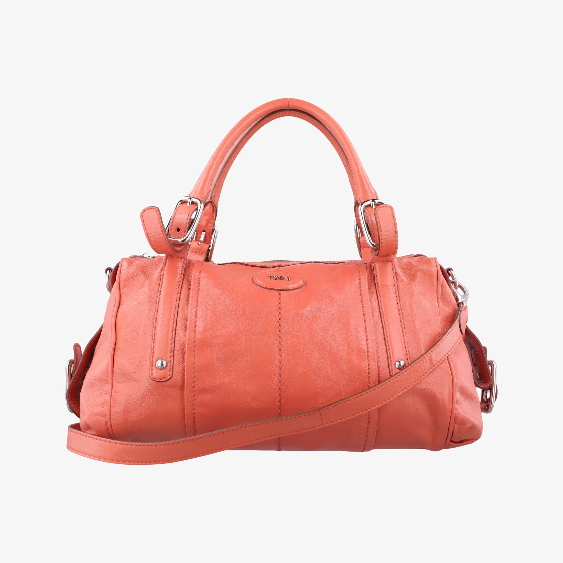 Pre-owned TODS G-LINE Orange Leather  shoulderbag | stylenewstar