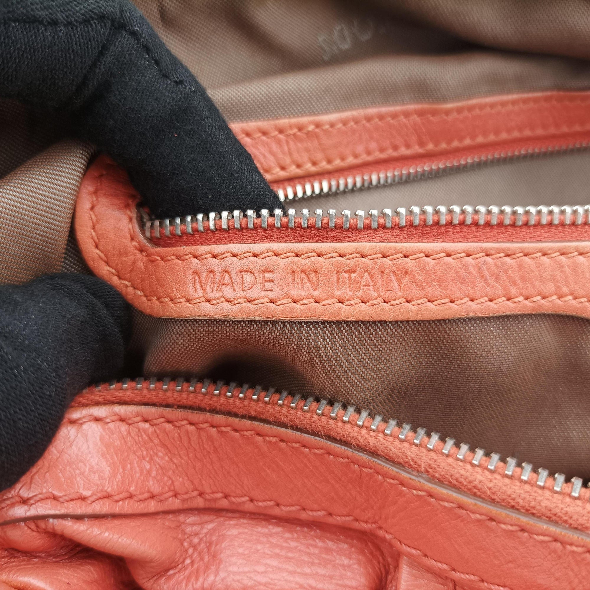 Pre-owned TODS G-LINE Orange Leather  shoulderbag | stylenewstar