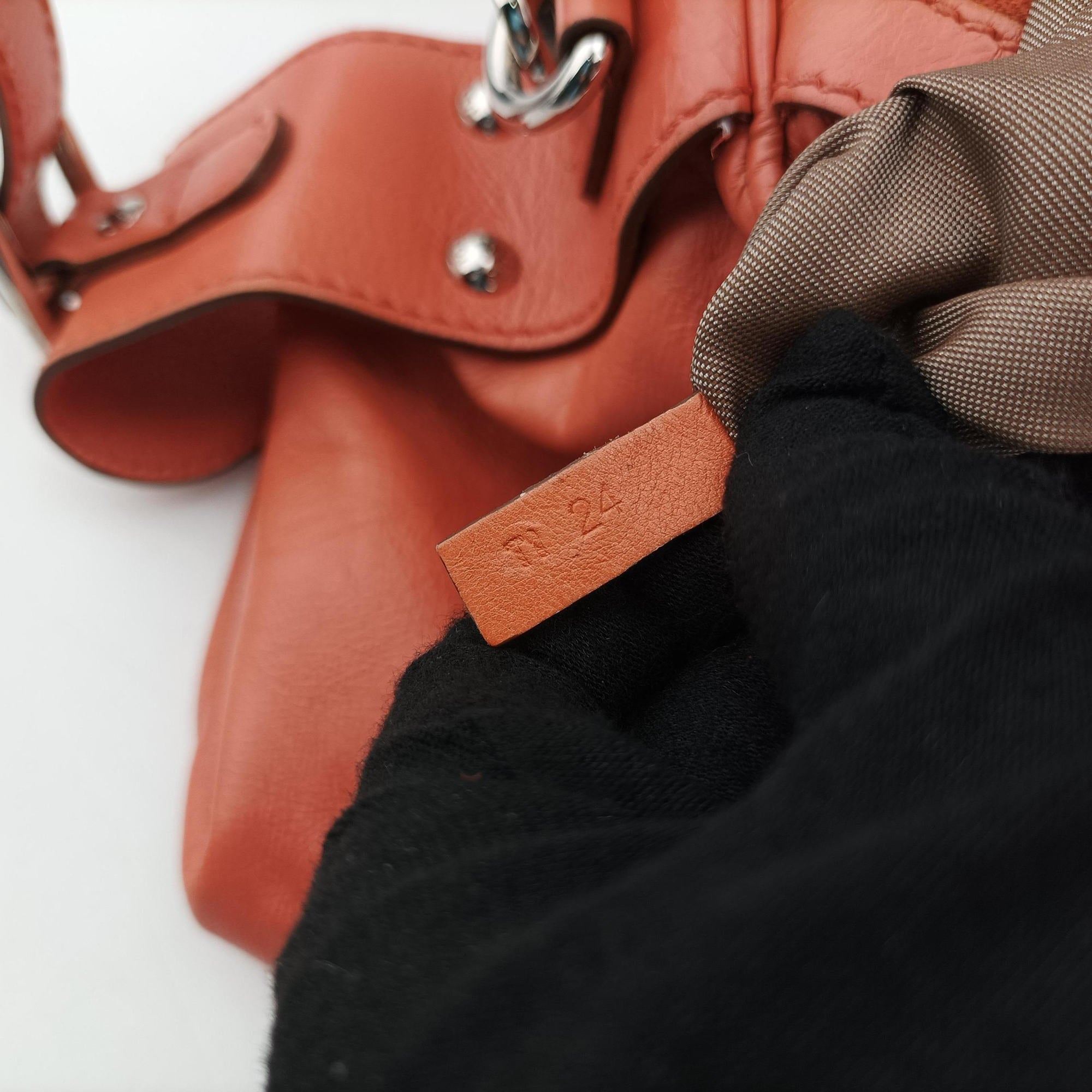 Pre-owned TODS G-LINE Orange Leather  shoulderbag | stylenewstar