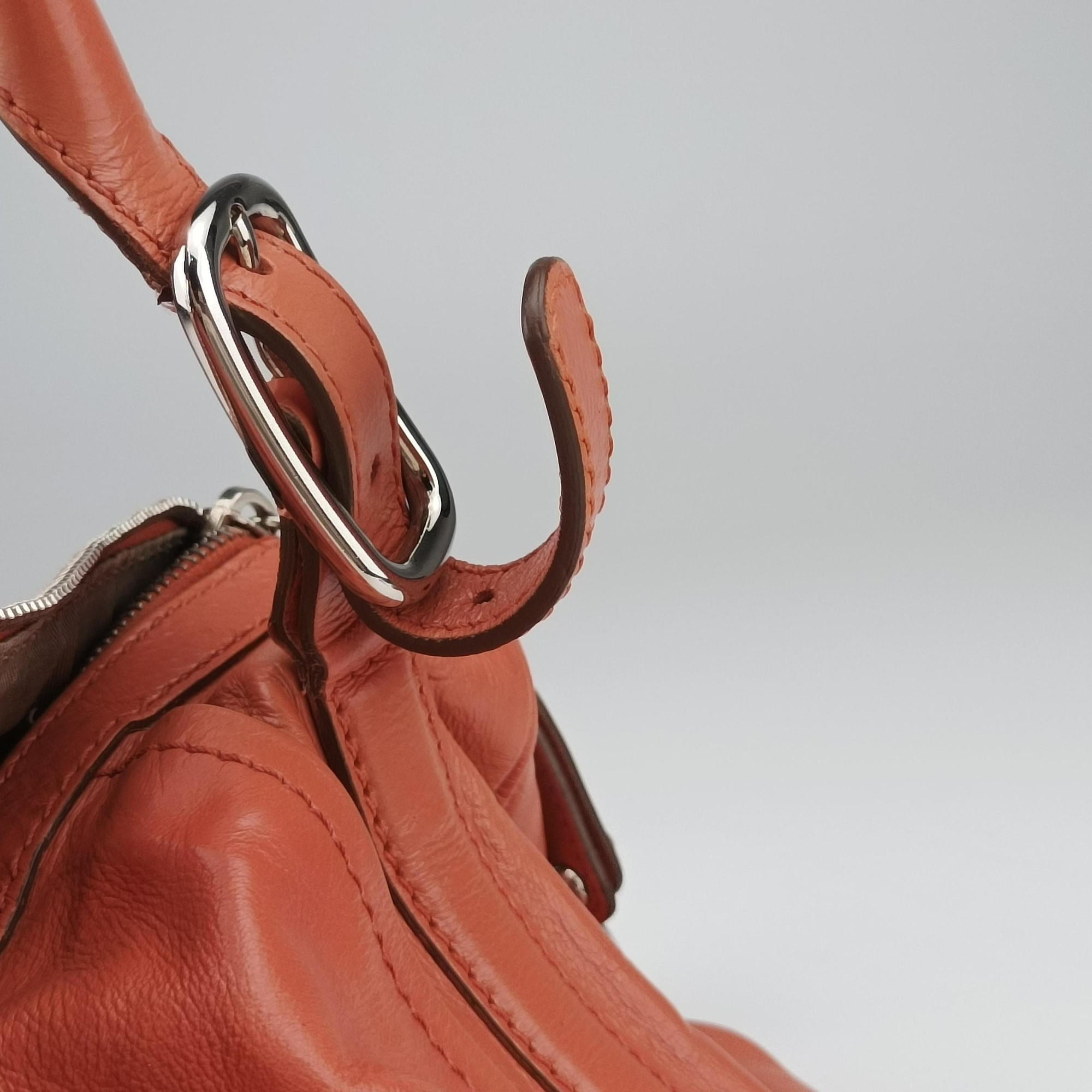 Pre-owned TODS G-LINE Orange Leather  shoulderbag | stylenewstar