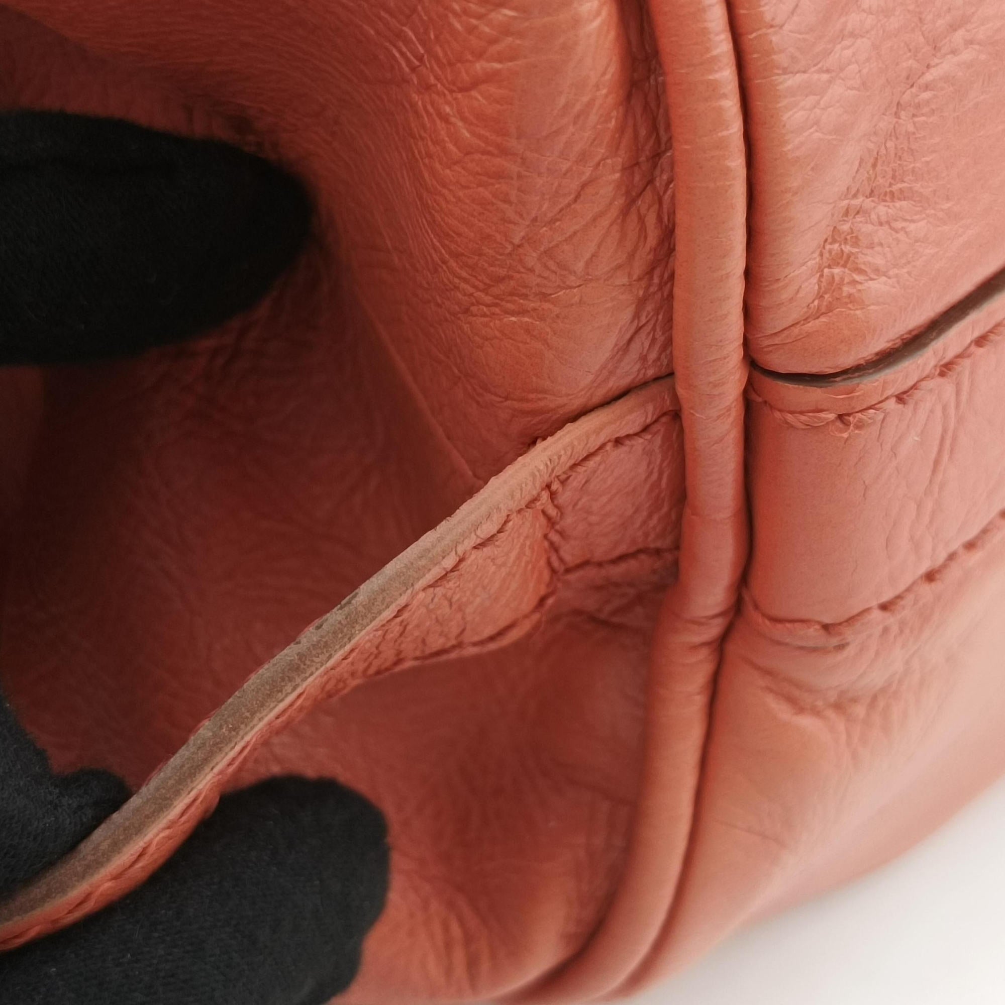 Pre-owned TODS G-LINE Orange Leather  shoulderbag | stylenewstar