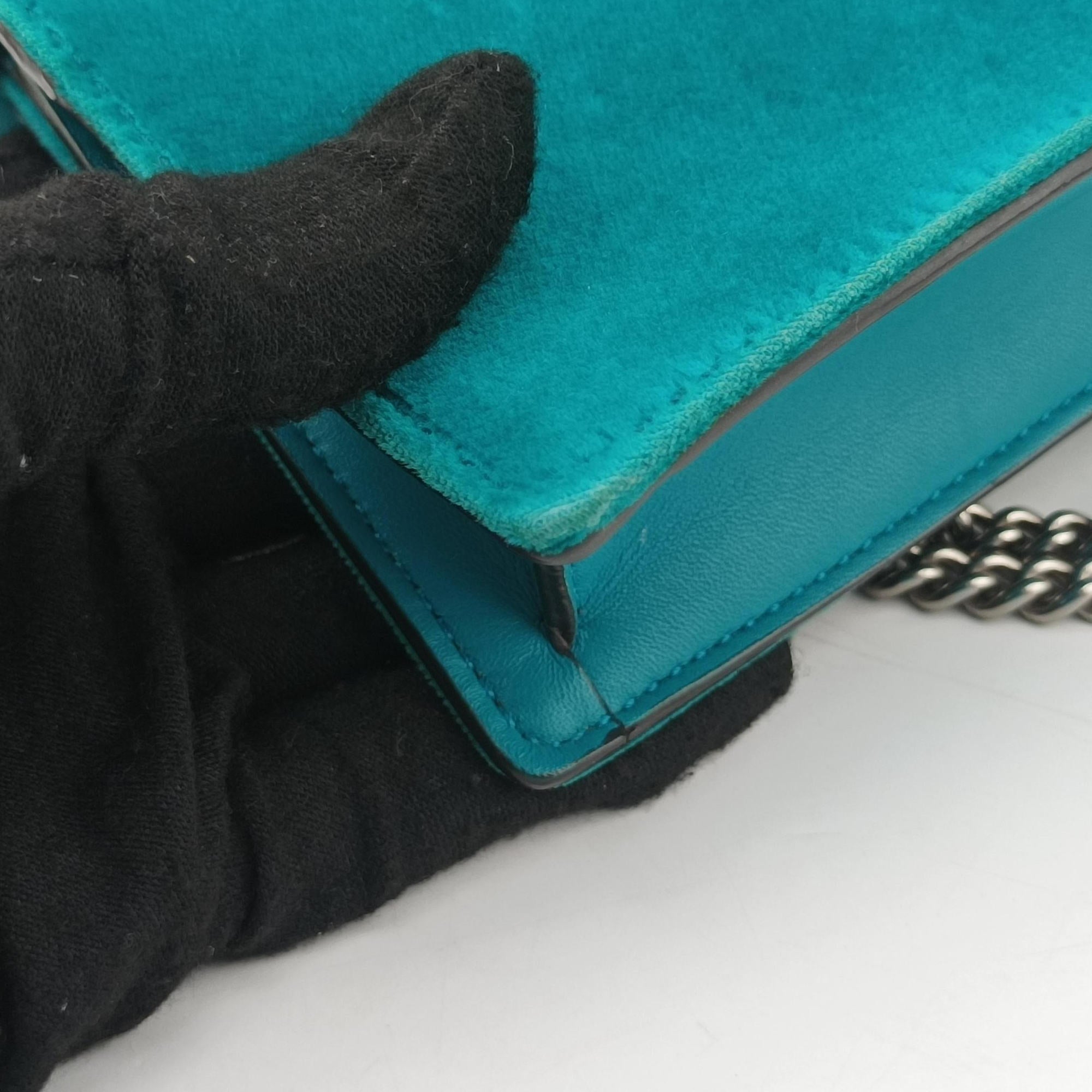 Vintage Gucci Dionysus Blue velour 476432 shoulderbag | stylenewstar