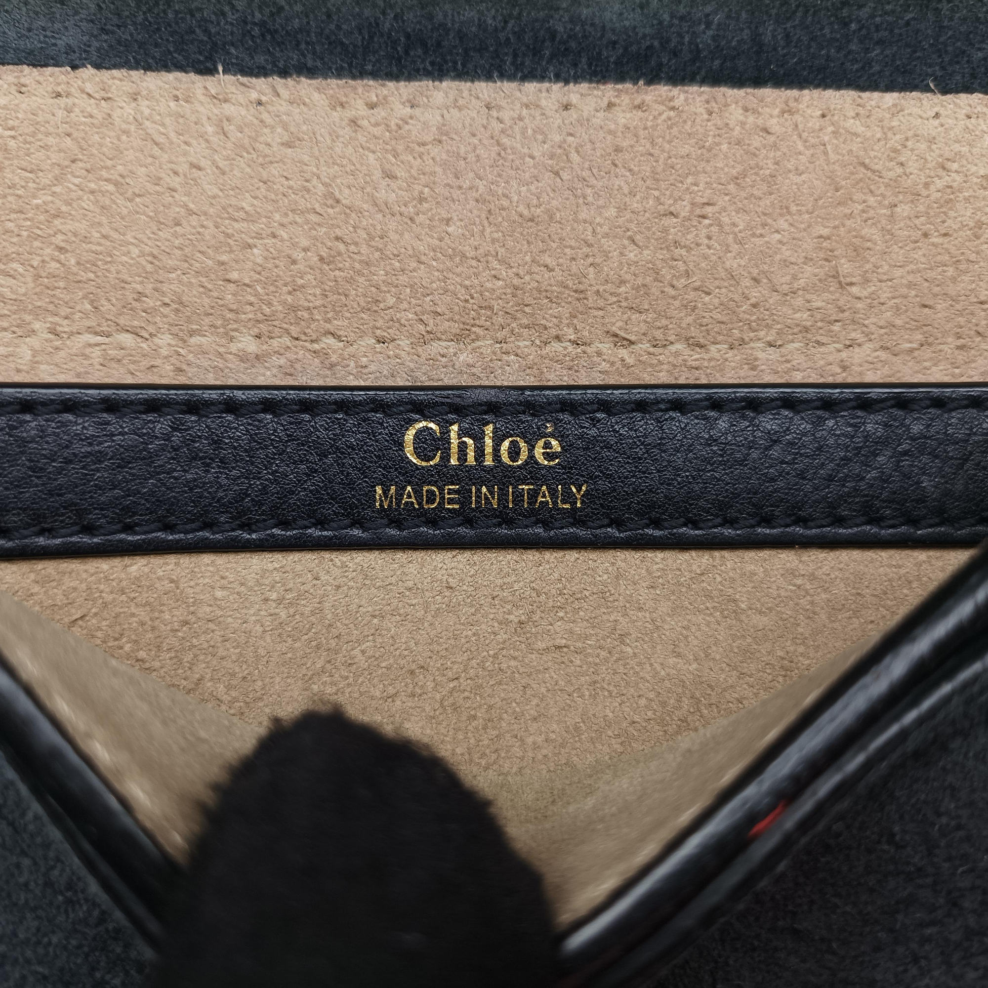 Pre-owned Chloe Hudson Gray × Black Suede × Leather  shoulderbag | stylenewstar