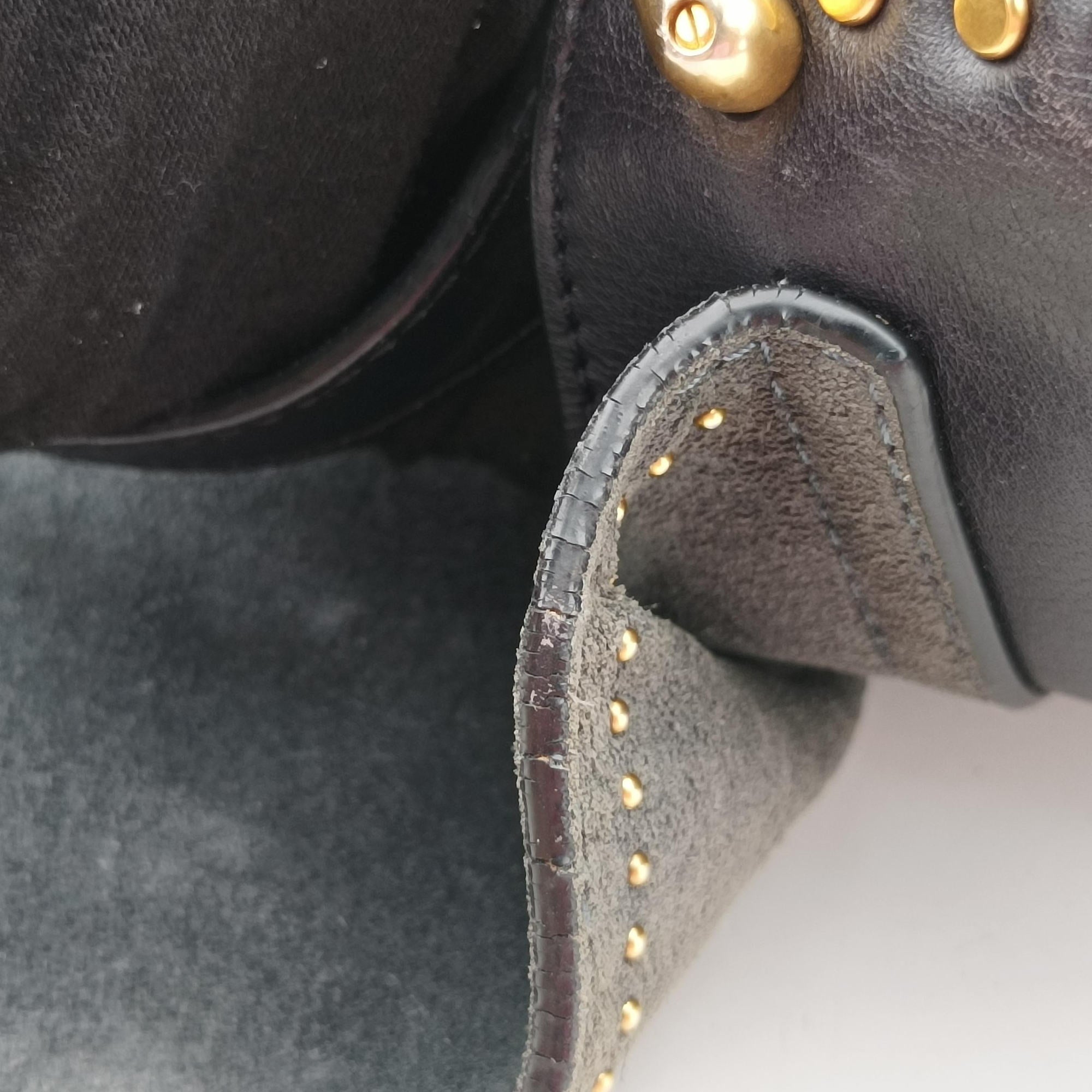 Pre-owned Chloe Hudson Gray × Black Suede × Leather  shoulderbag | stylenewstar