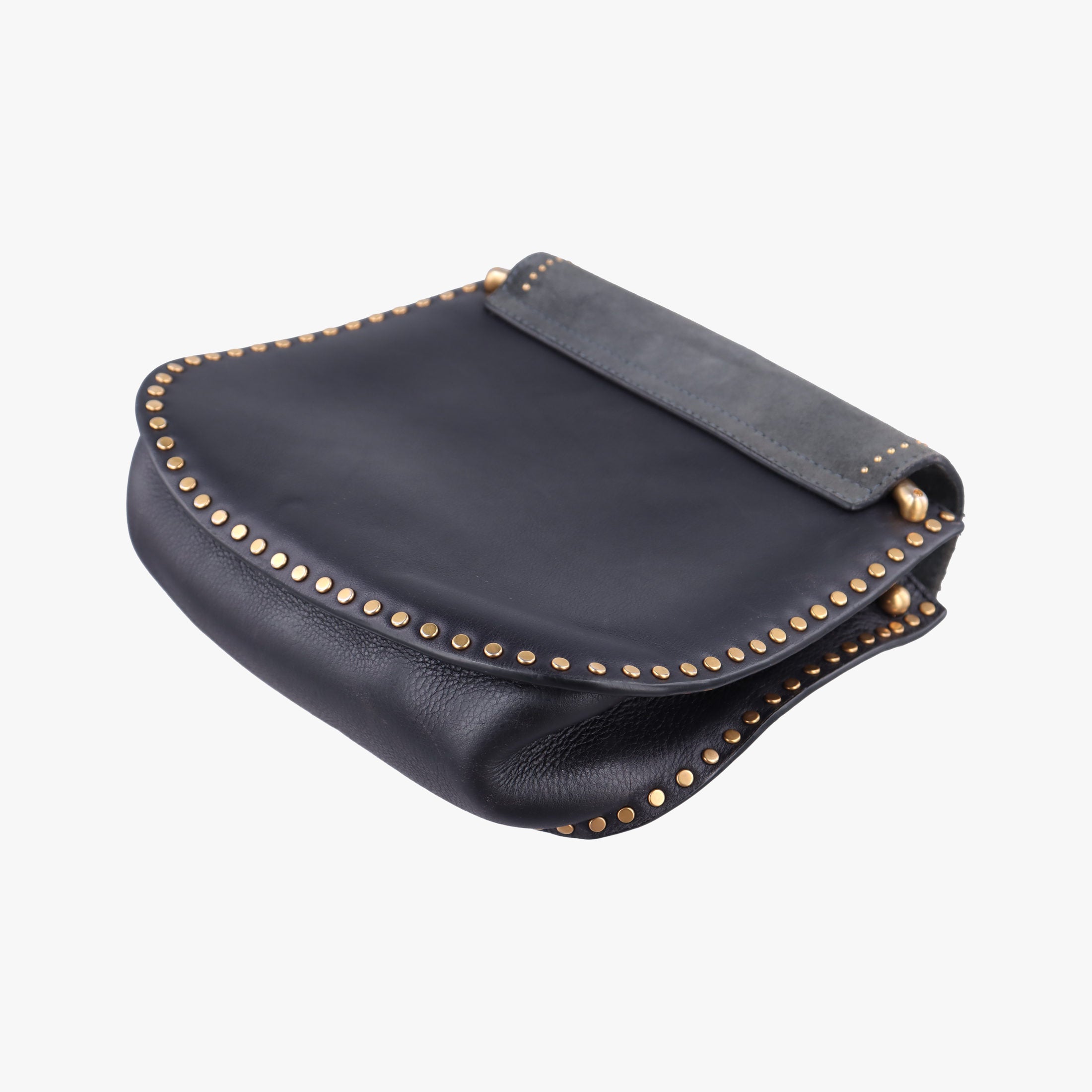 Pre-owned Chloe Hudson Gray × Black Suede × Leather  shoulderbag | stylenewstar