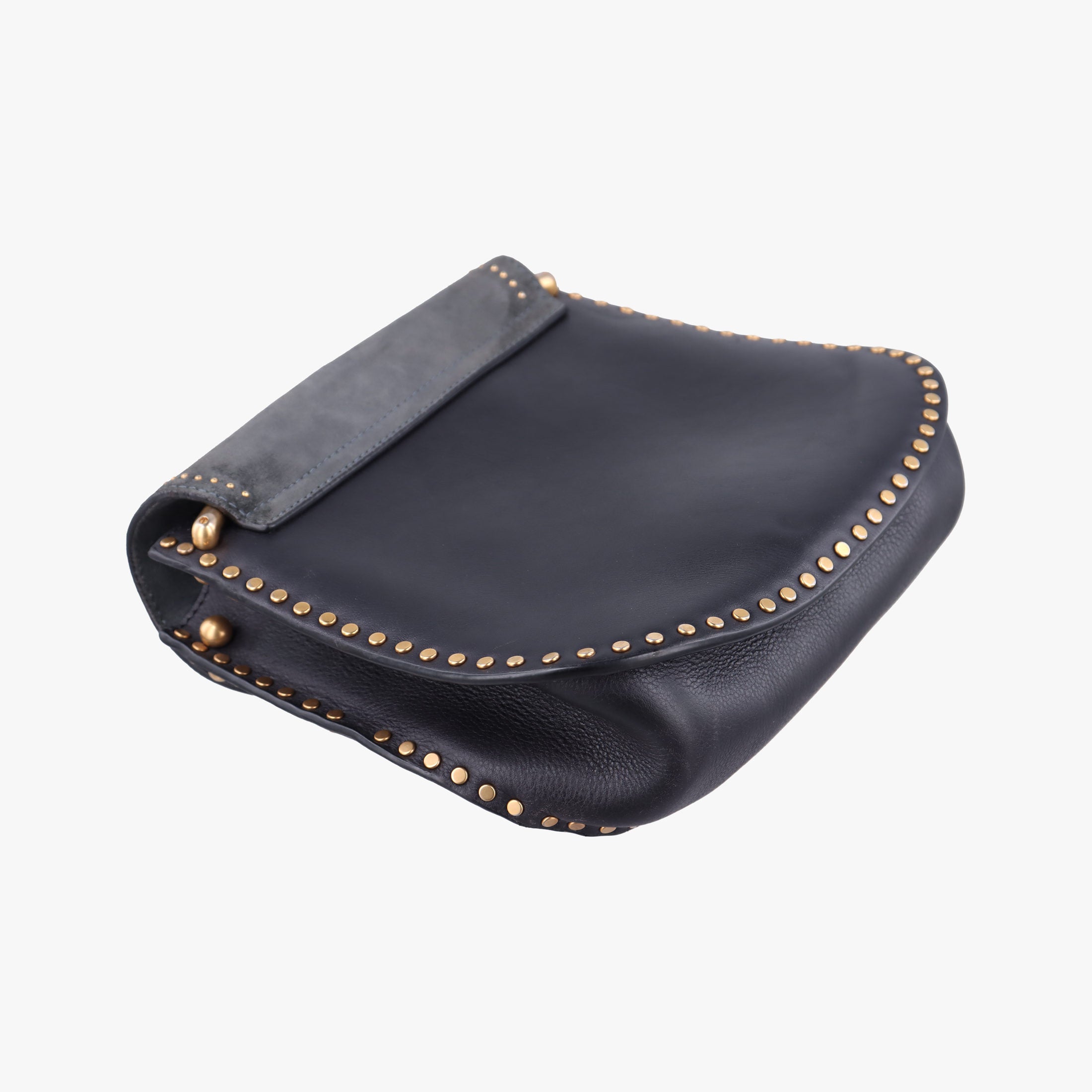 Pre-owned Chloe Hudson Gray × Black Suede × Leather  shoulderbag | stylenewstar