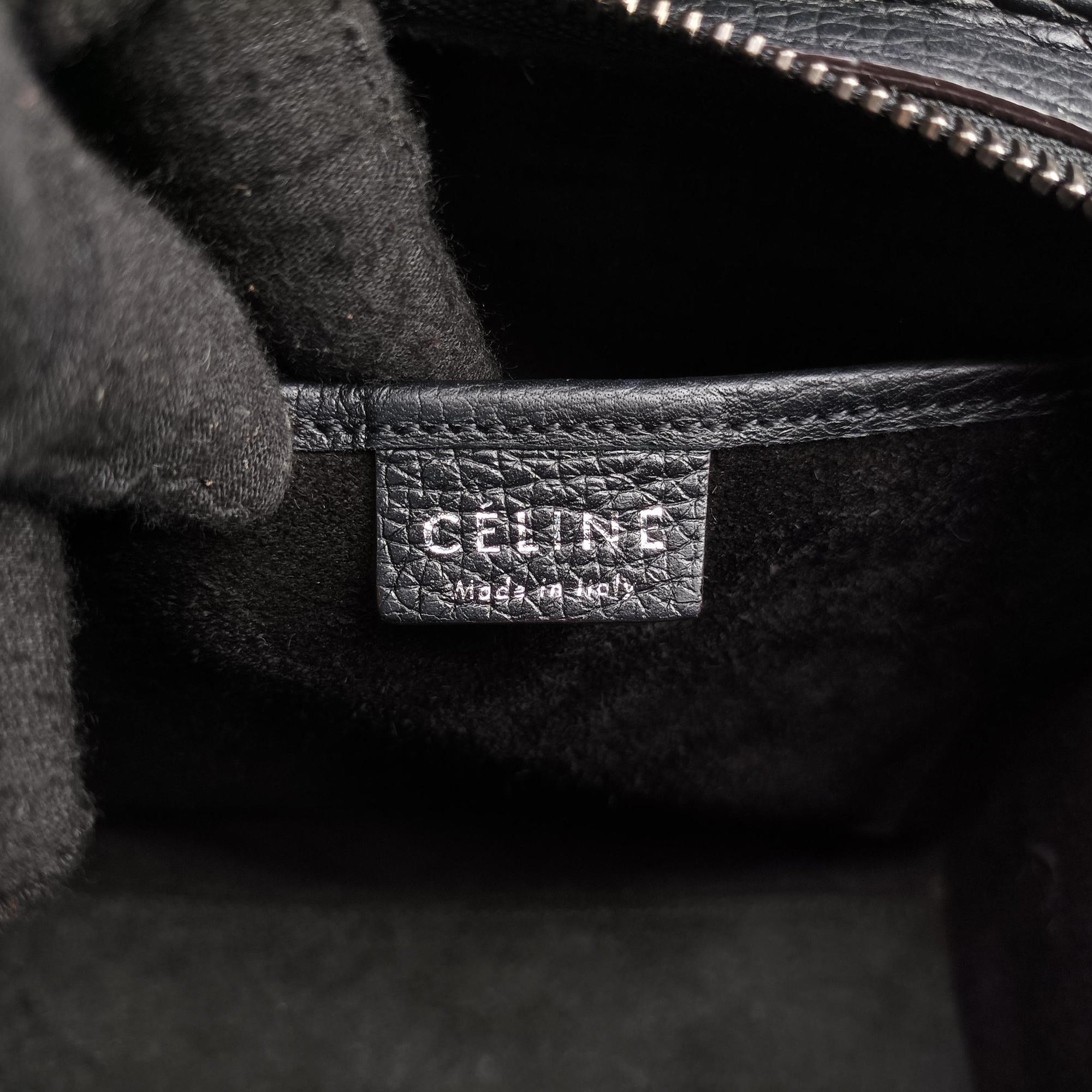Pre-owned Celine Luggage nano Shopper Black Leather  shoulderbag | stylenewstar