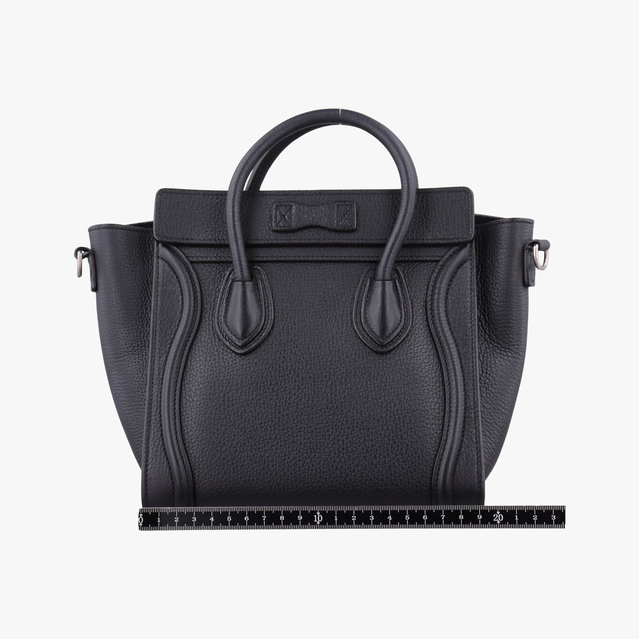 Pre-owned Celine Luggage nano Shopper Black Leather  shoulderbag | stylenewstar