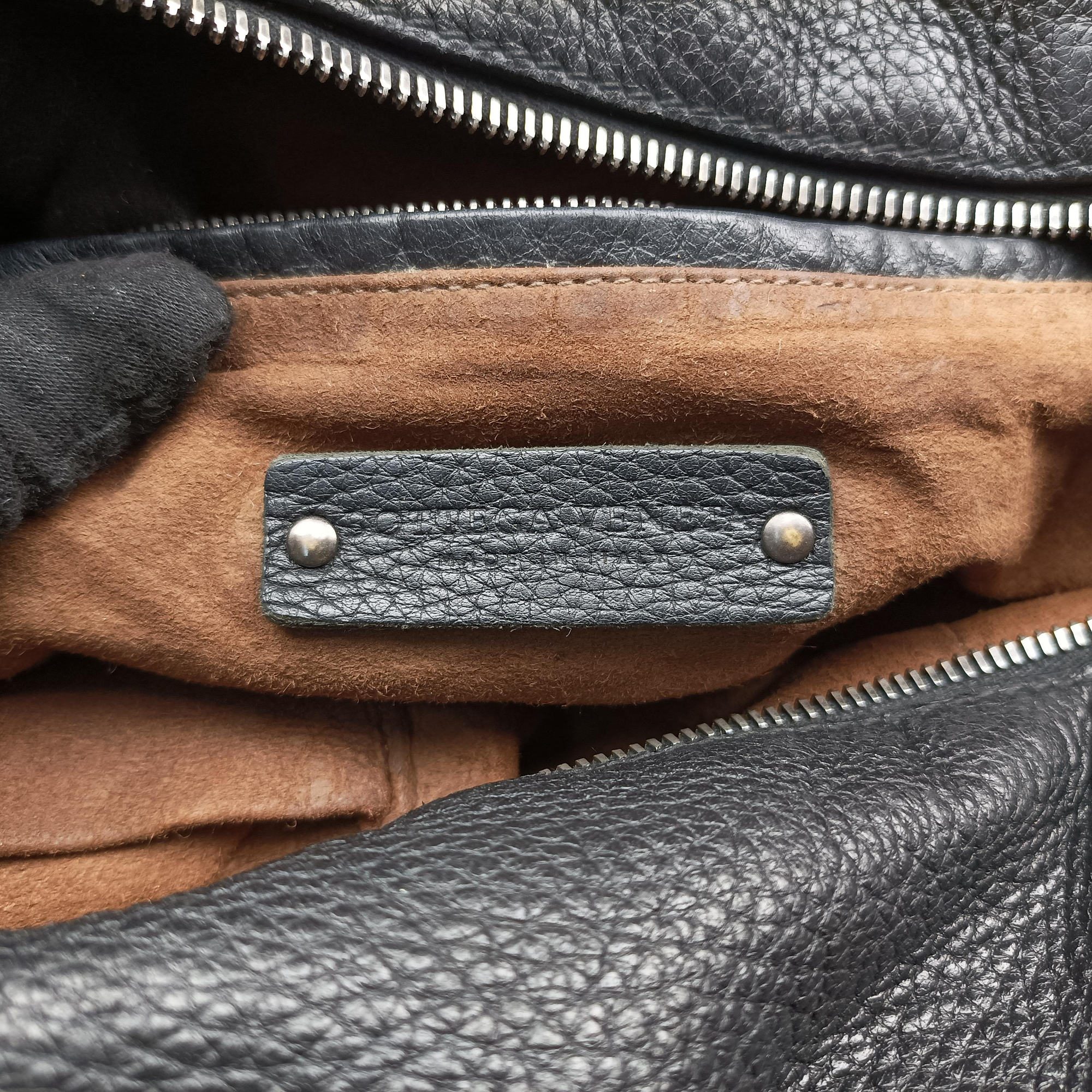 Pre-owned Bottega Veneta Cube soft bag Black x Brown Leather  shoulderbag | stylenewstar