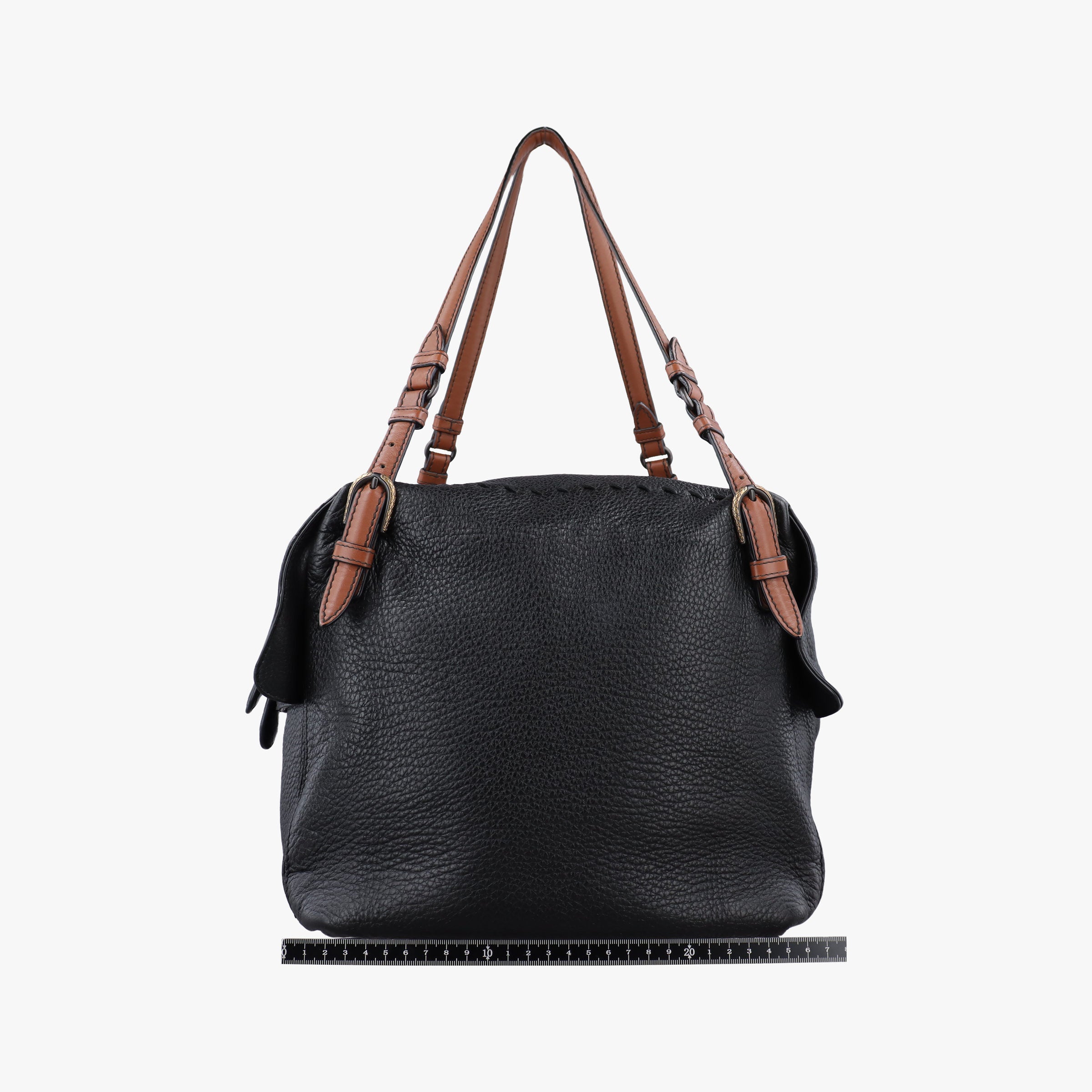 Pre-owned Bottega Veneta Cube soft bag Black x Brown Leather  shoulderbag | stylenewstar