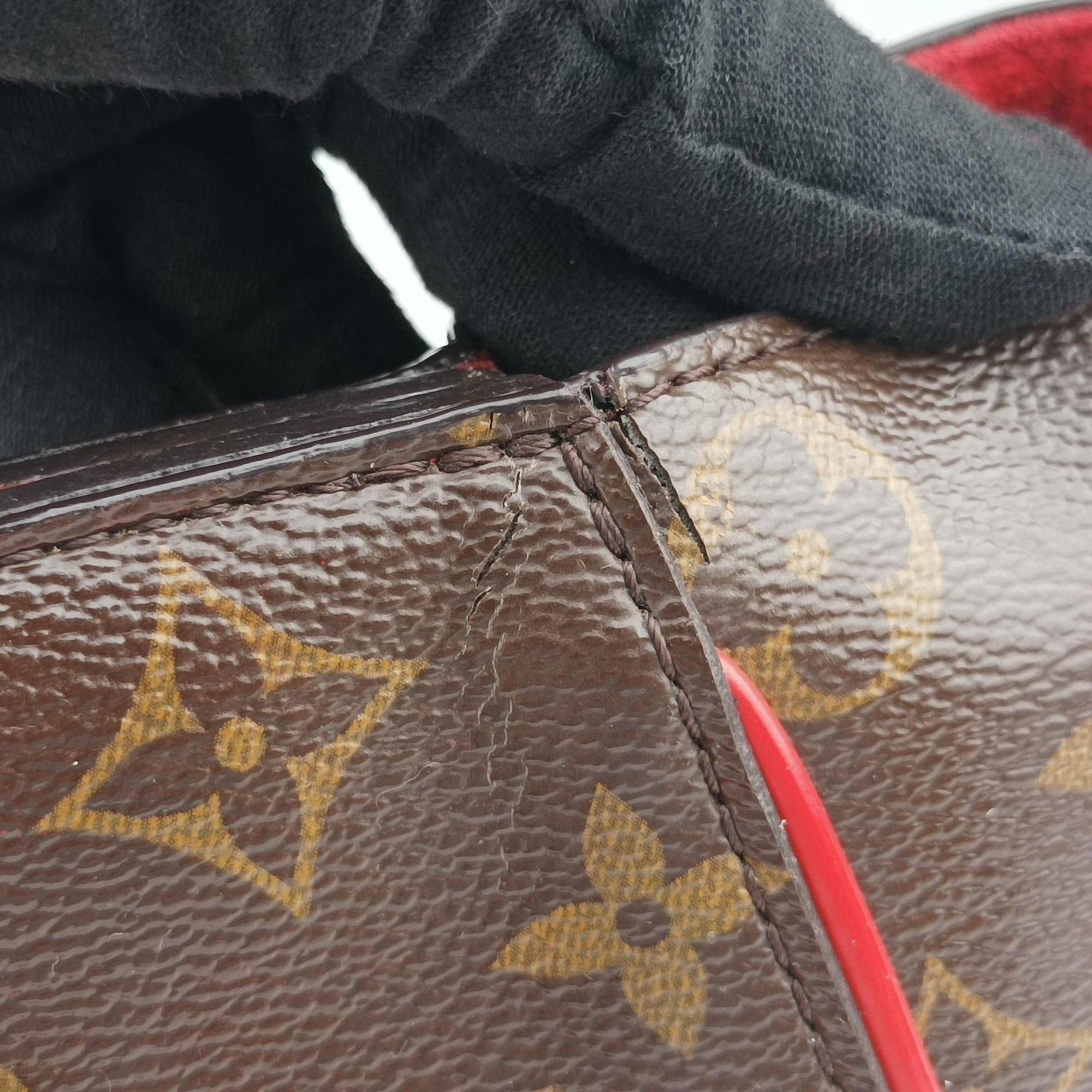 Pre-owned Louis Vuitton PHENIX PM brown×COQUELICOT Monogram Canvas×calf leather M41537 shoulderbag | stylenewstar