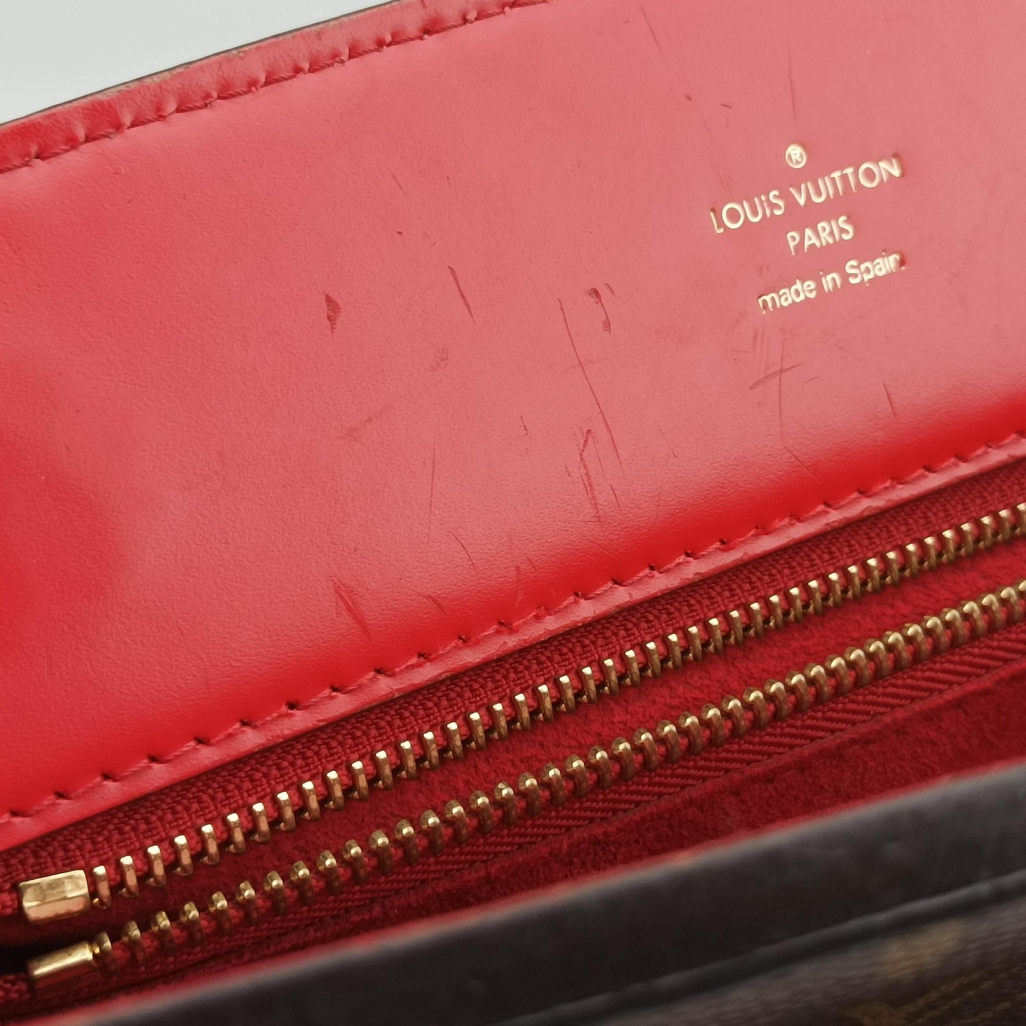 Pre-owned Louis Vuitton PHENIX PM brown×COQUELICOT Monogram Canvas×calf leather M41537 shoulderbag | stylenewstar