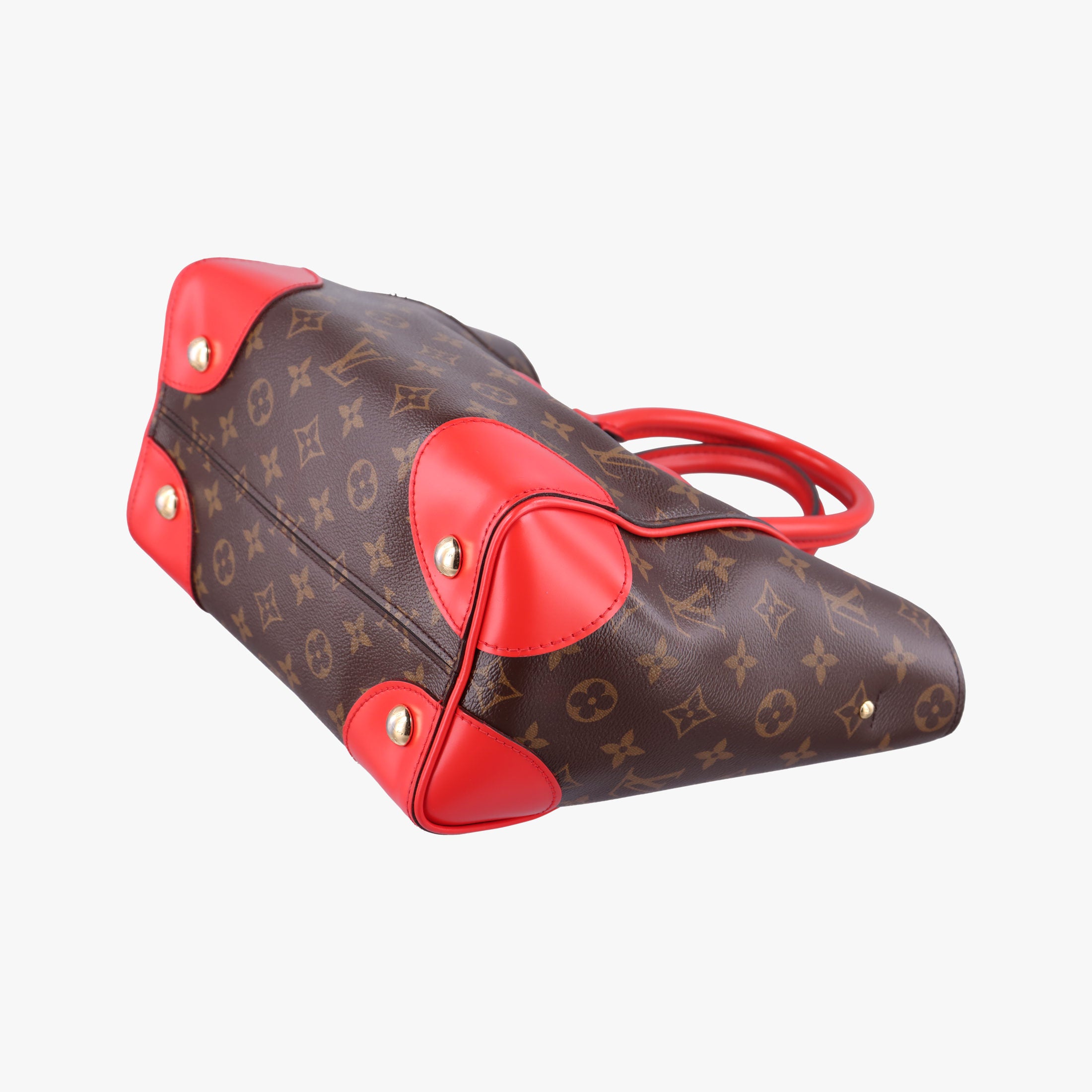 Pre-owned Louis Vuitton PHENIX PM brown×COQUELICOT Monogram Canvas×calf leather M41537 shoulderbag | stylenewstar
