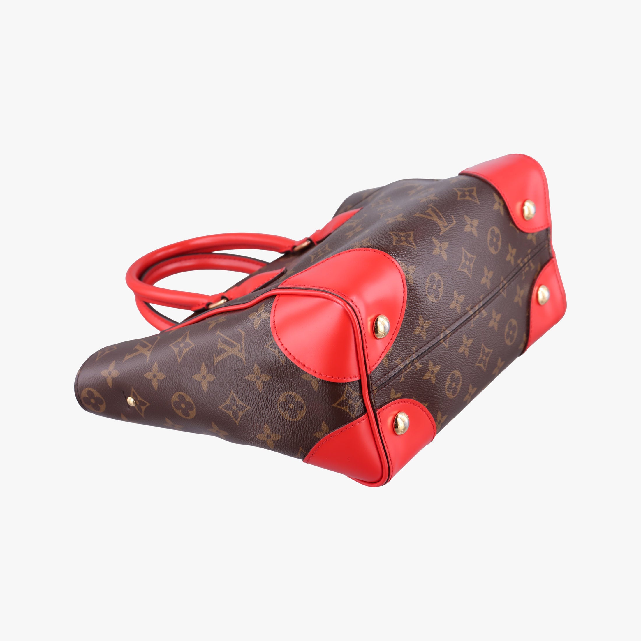 Pre-owned Louis Vuitton PHENIX PM brown×COQUELICOT Monogram Canvas×calf leather M41537 shoulderbag | stylenewstar