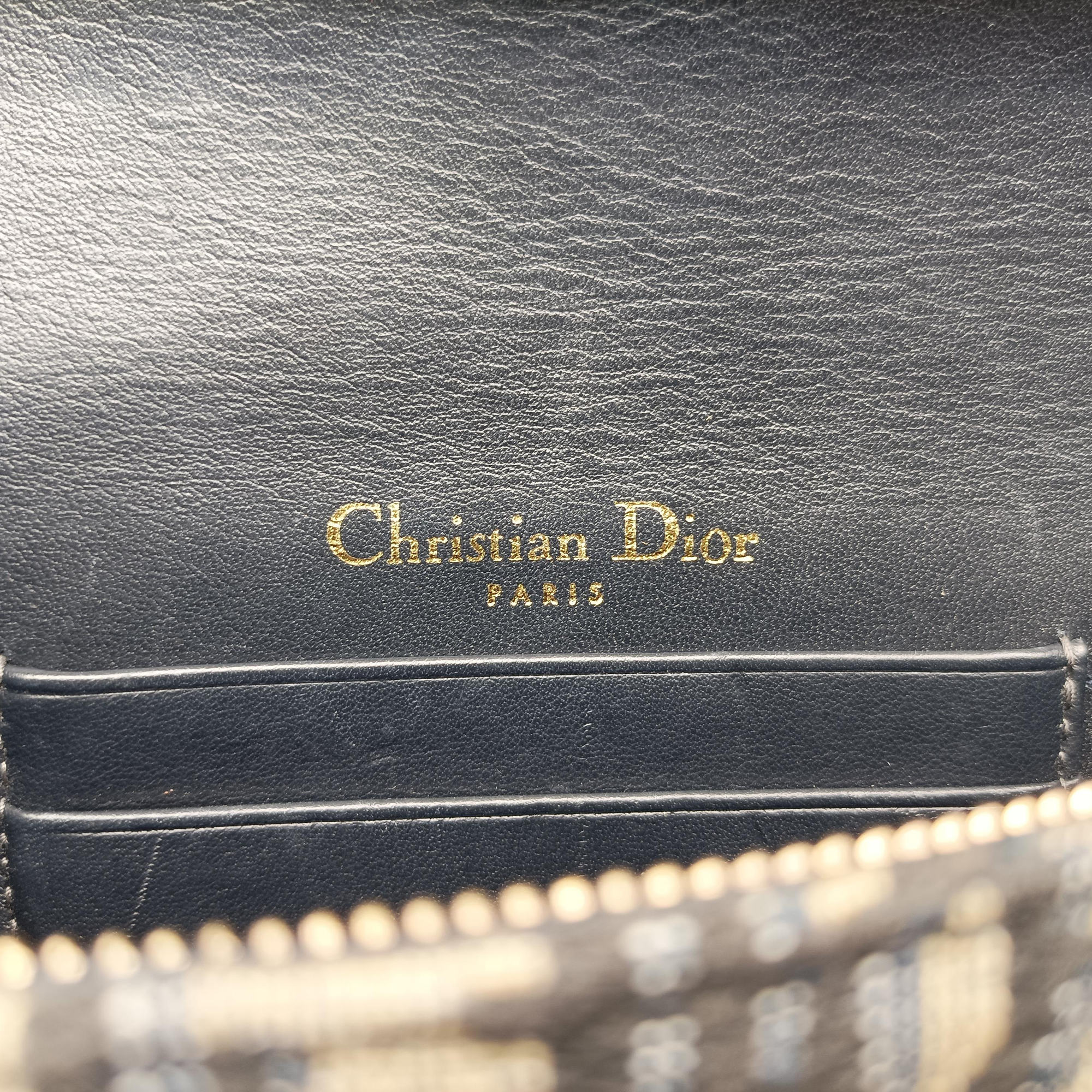 Pre-owned Christian Dior Saddle Navy×Gray Jacquard  bum bag/waist bag | stylenewstar